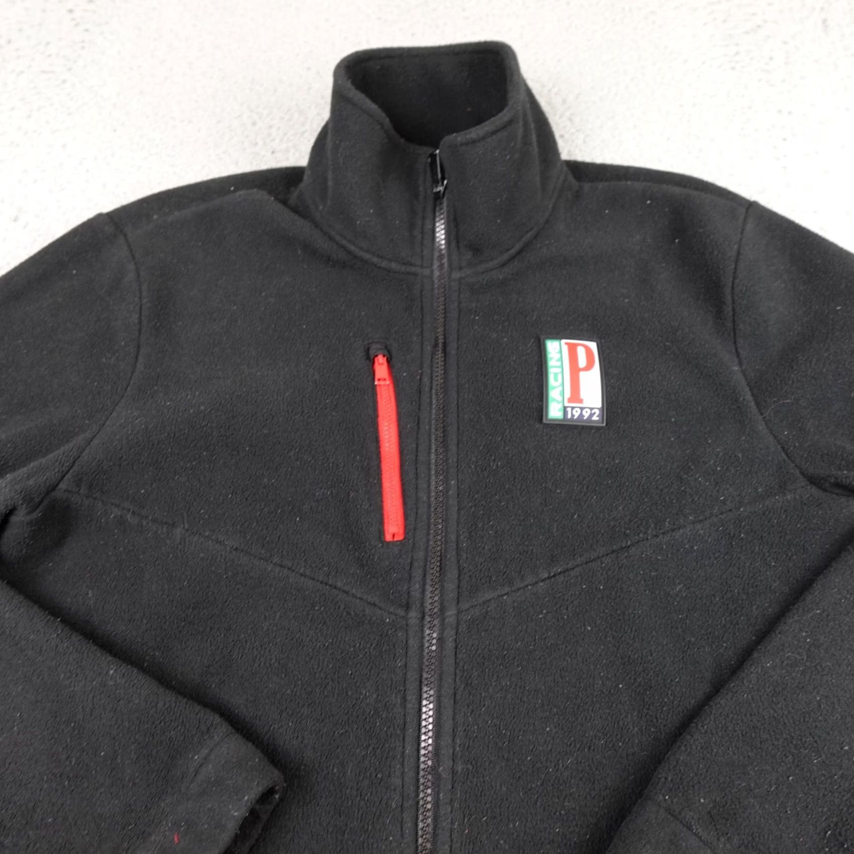 Polo Ralph Lauren Polo Ralph Lauren Racing Jacket Mens S Black 1992 Alpine Fleece USA Patch Jacket Size US S / EU 44-46 / 1 - 5 Thumbnail