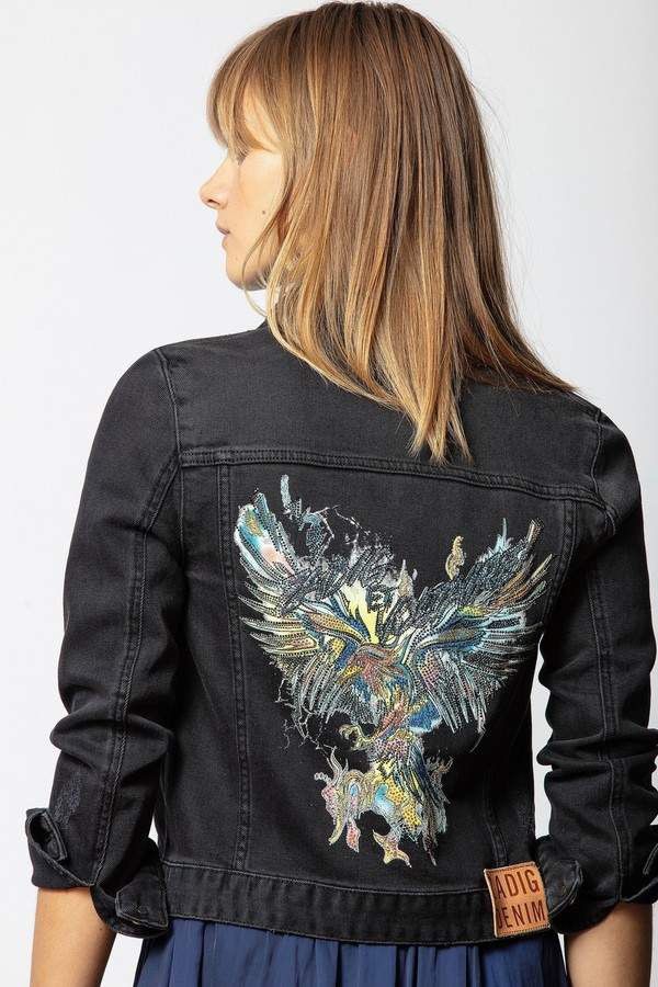 Zadig & Voltaire Zadig & Voltaire Kioky Grunge Eagle Trucker Jacket Size M / US 6-8 / IT 42-44 - 1 Thumbnail