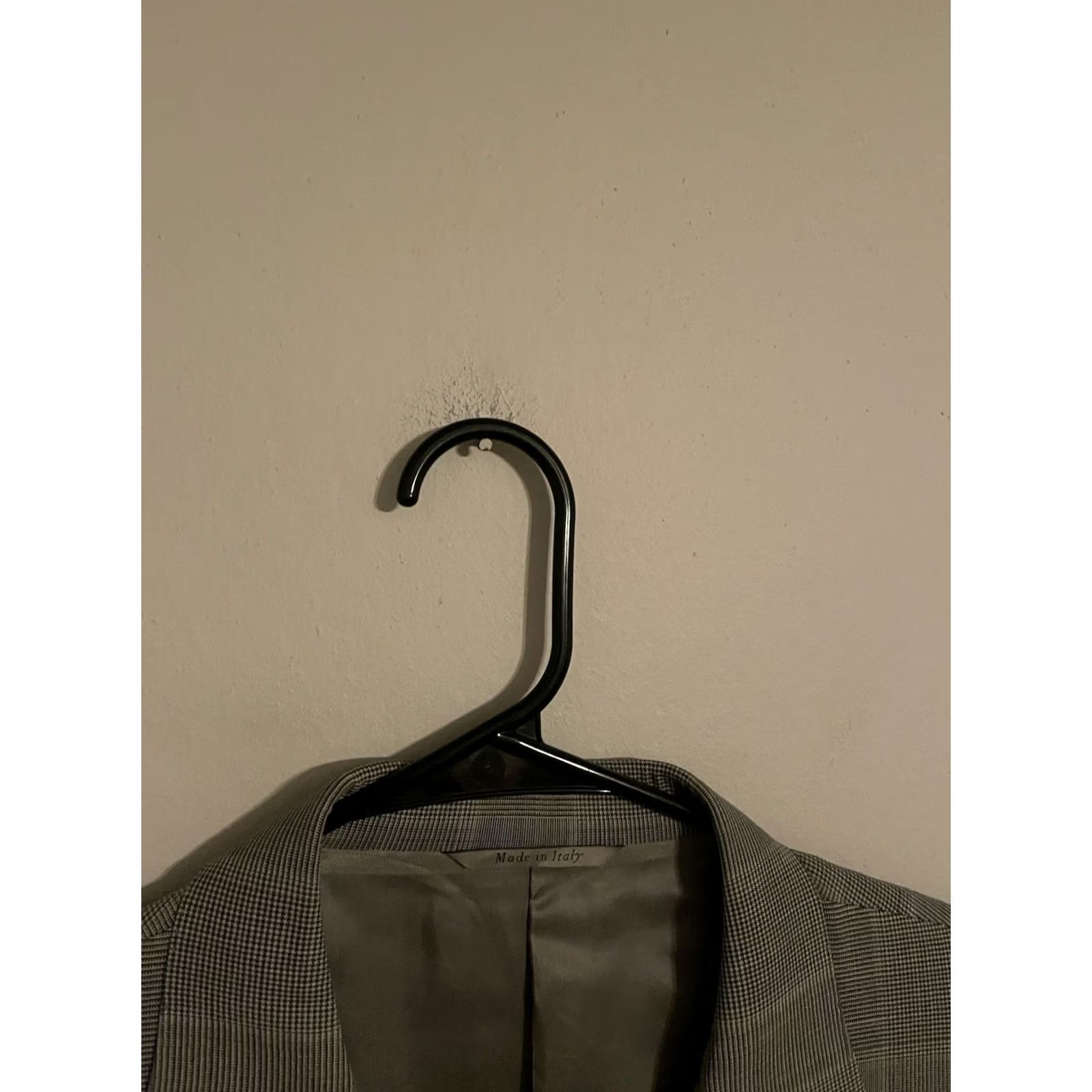 Canali VINTAGE Canali Blazer Jacket Men Wool Gray Houndstooth Plaid 2-Button Double-Vented 40R/48EU Italy Size 48R - 3 Thumbnail