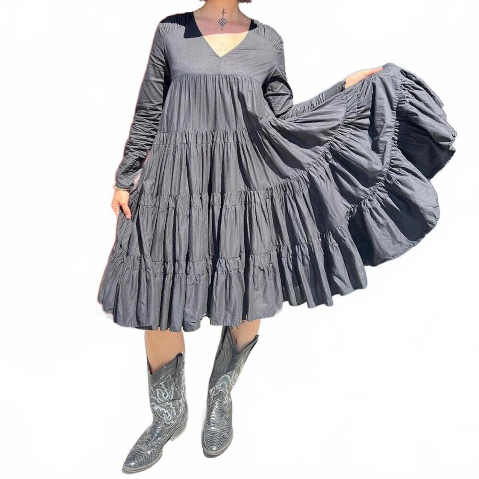 Designer Merlette Women’s Dramatic Tiered Dress – Size Small Size S / US 4 / IT 40 - 1 Thumbnail