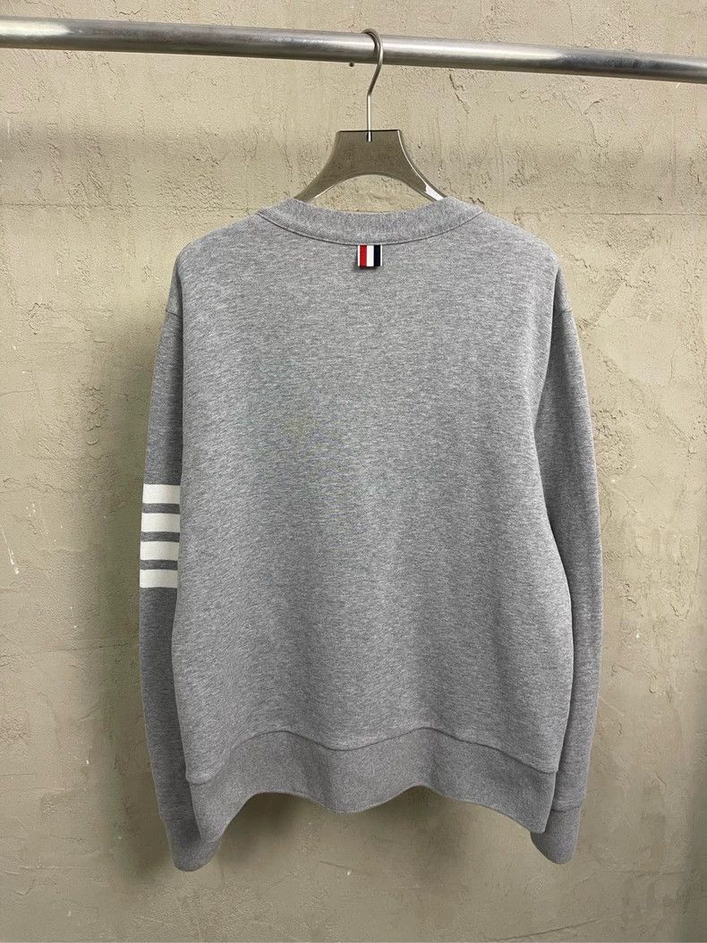 Thom Browne Thom Browne size3 Blue and green striped wool sweater Size US L / EU 52-54 / 3 - 2 Thumbnail