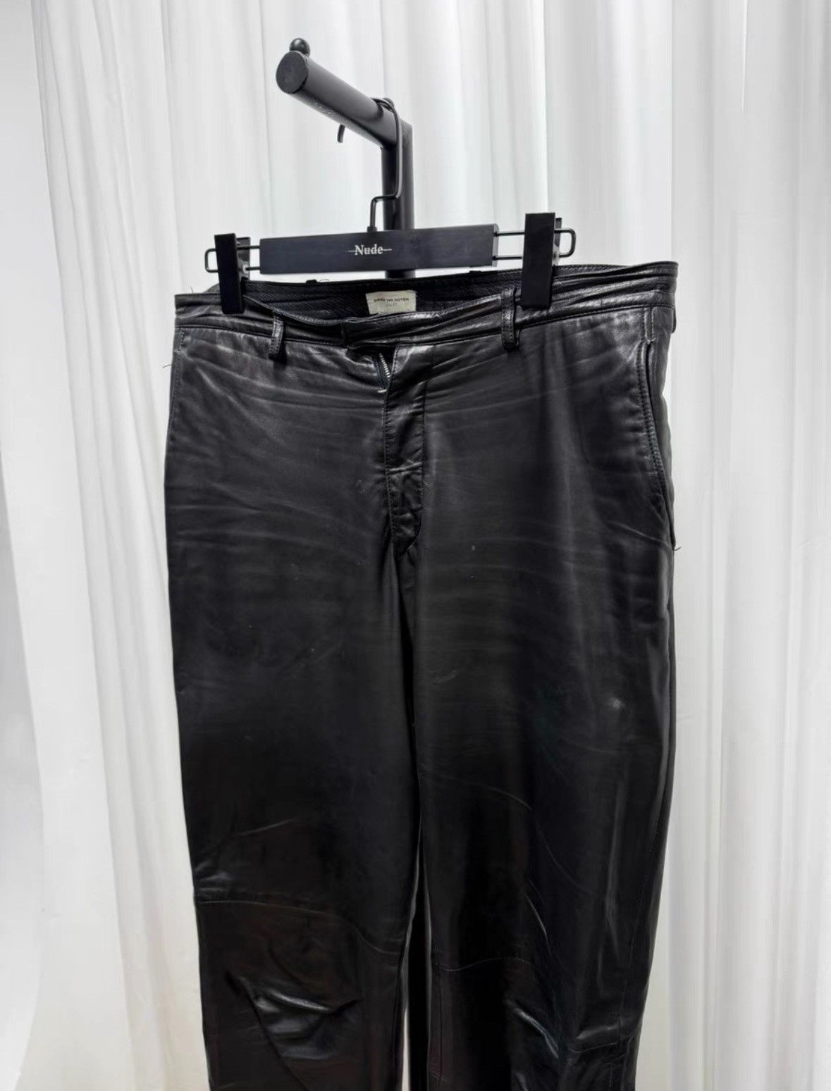 Dries Van Noten DVN Leather Flared Pants Size US 38 / EU 54 - 2 Thumbnail