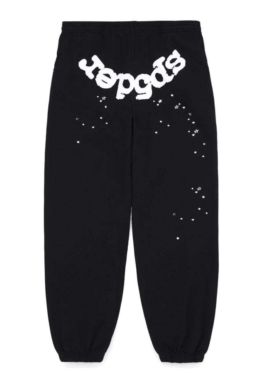 image of Spider Worldwide Sp5Der Black/white Web Sweatpants, Men's (Size 30)