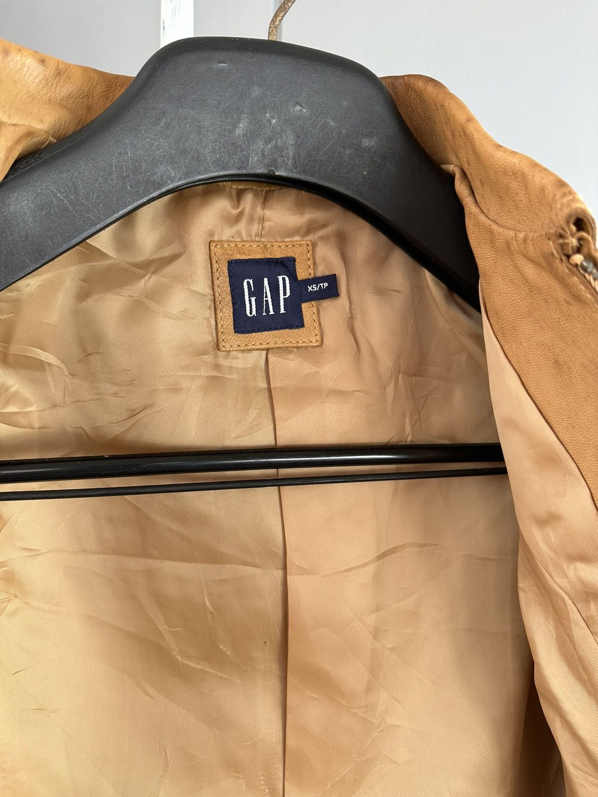 Leather 01 Fall Vintage Gap Leather Jacket Size XS / US 0-2 / IT 36-38 - 5 Thumbnail