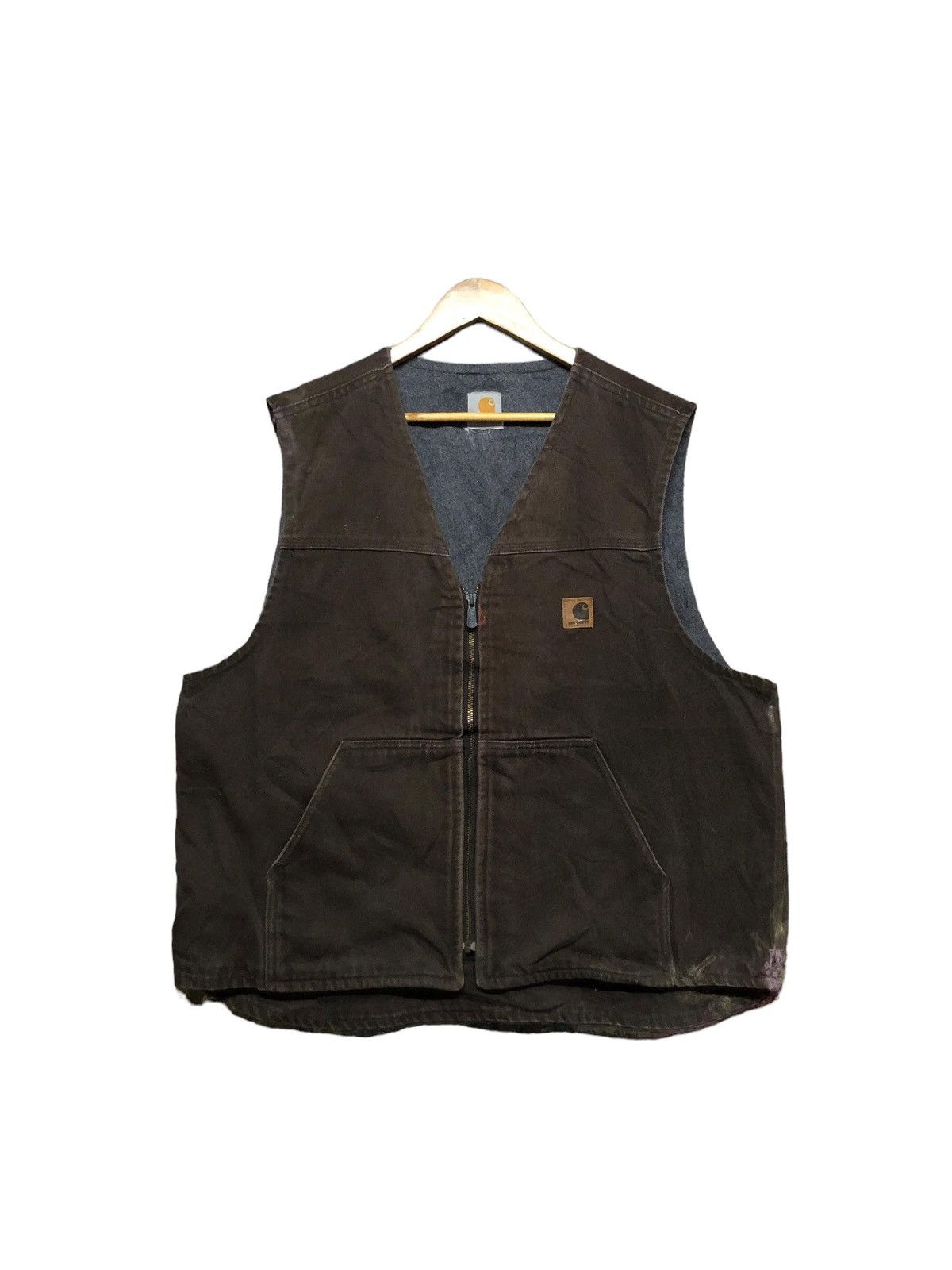 Carhartt Vtg🔥Carhartt Brown Duck Canvas Vest Jacket Size US M / EU 48-50 / 2 - 1 Thumbnail