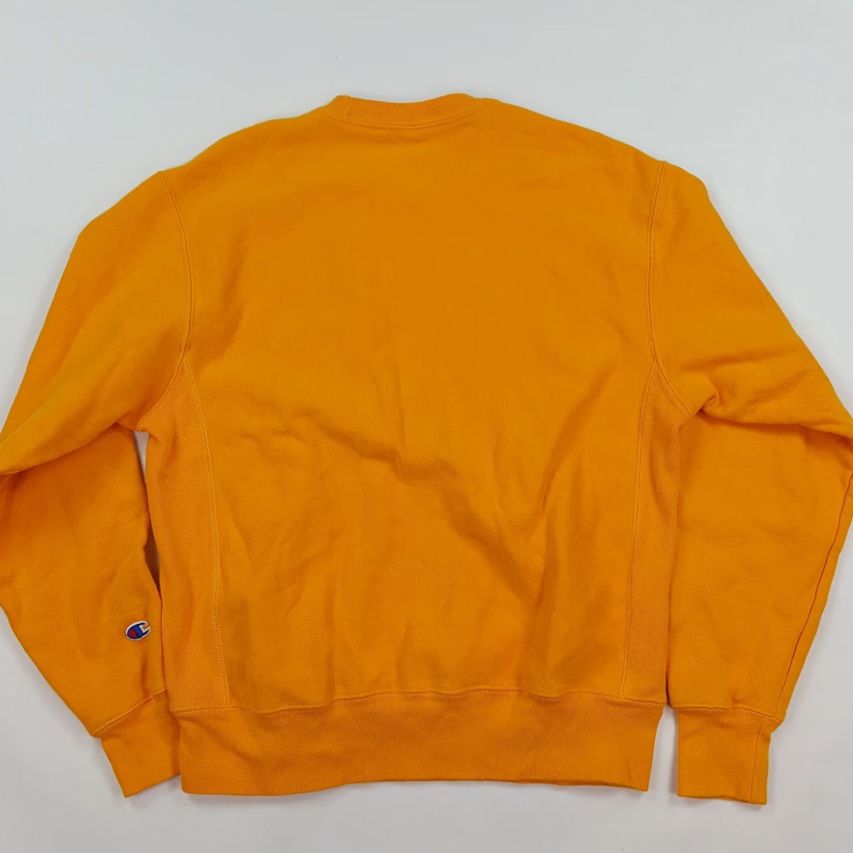 Champion VINTAGE Champion Reverse Weave Yellow Men's M Spell Out Crewneck Retro Sweatshirt Size US M / EU 48-50 / 2 - 7 Thumbnail