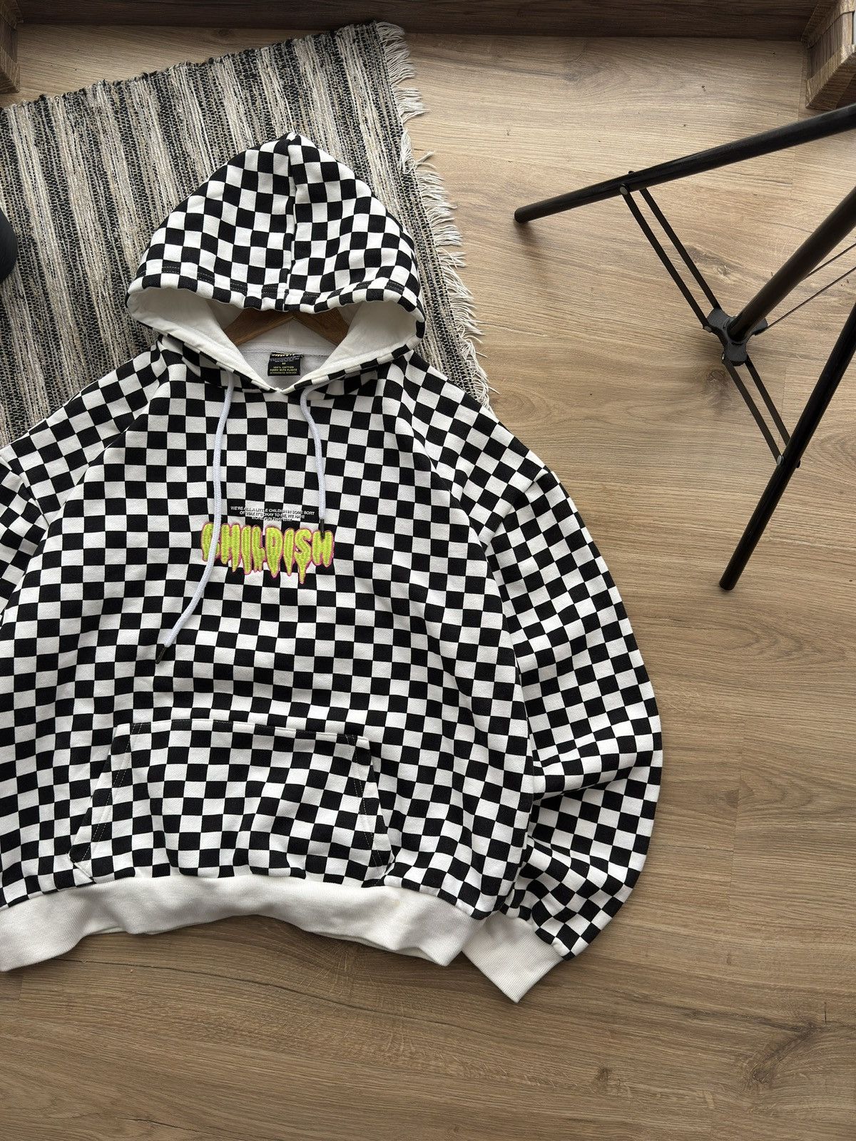 CHILDS Childish TGH Checked White Hoodie Size M Men Size US M / EU 48-50 / 2 - 3 Thumbnail