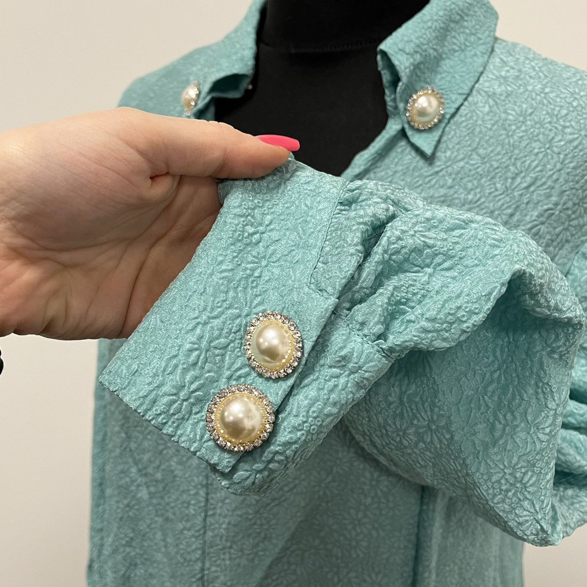 Baum und Pferdgarten Baum Und Pferdgarten Blue silk dress with buttons Size XS / US 0-2 / IT 36-38 - 7 Thumbnail