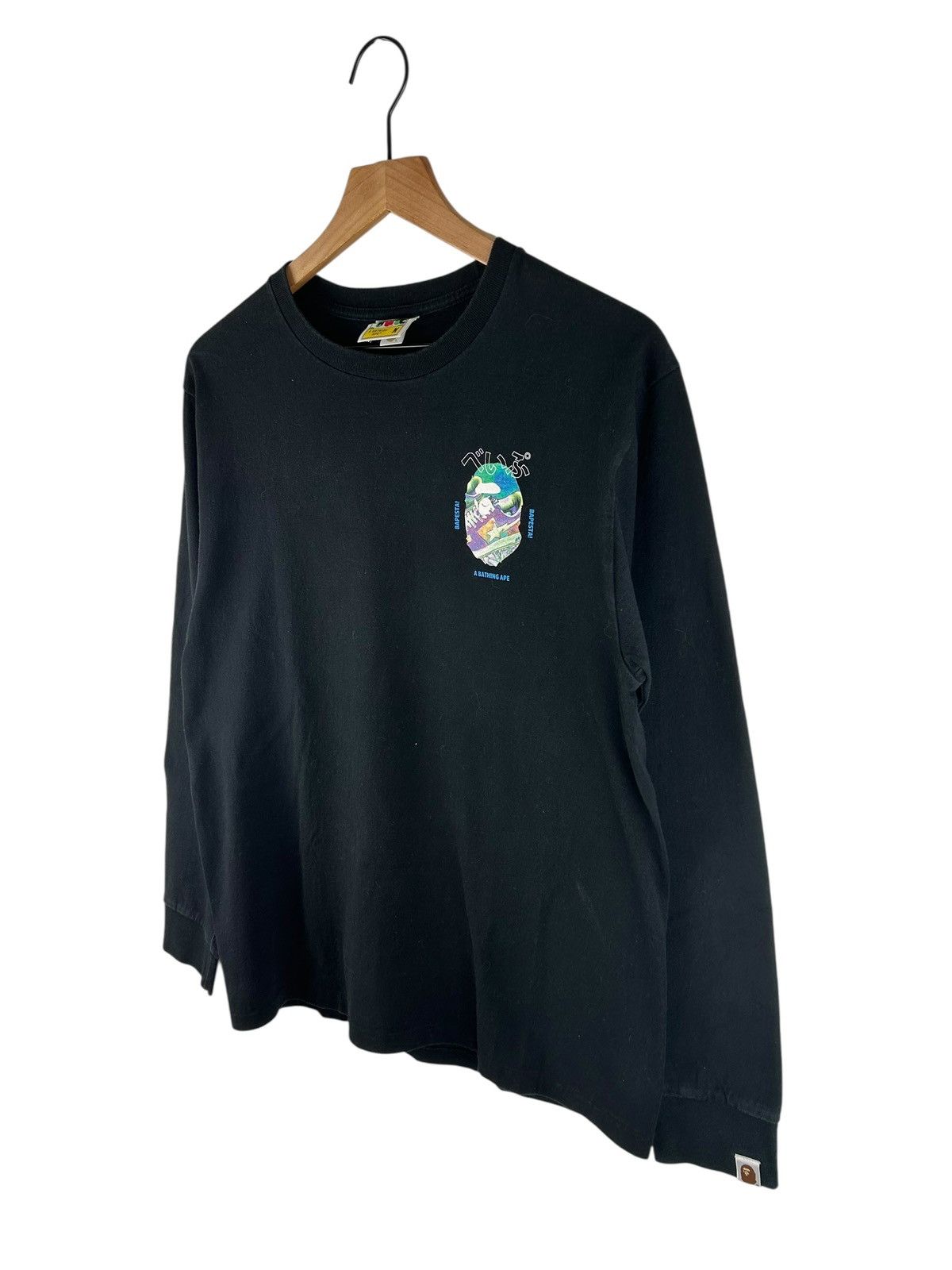 Bape Bape Hiragana Print L/S Tee Size US M / EU 48-50 / 2 - 5 Thumbnail