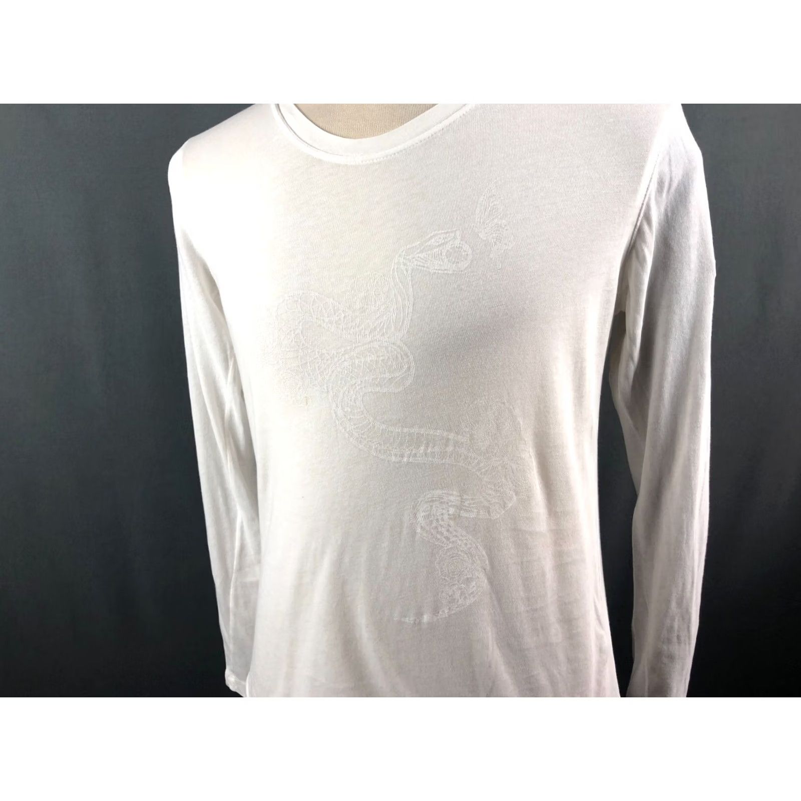 Zadig & Voltaire Zadig & Voltaire Lightweight T-Shirt Cotton Men White Printed Shirt Regular Crewneck Long Sleeve Shirt Printed Size US M / EU 48-50 / 2 - 6 Thumbnail