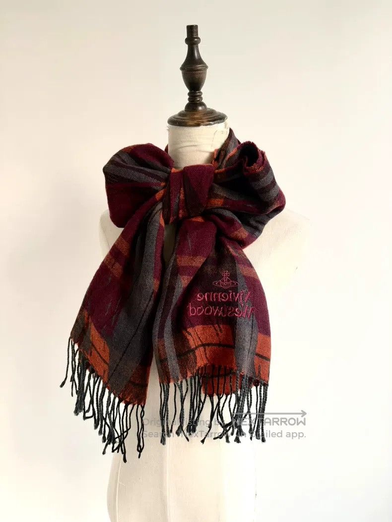 Vivienne Westwood Vivienne Westwood Sunset Colored Red Orange Plaid Saturn L Size ONE SIZE - 1 Thumbnail