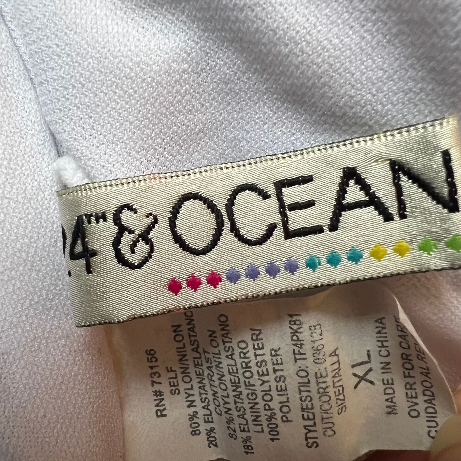 Other 24th & Ocean Multicolor Floral Print Halter Swim Top, XL Size ONE SIZE - 5 Thumbnail