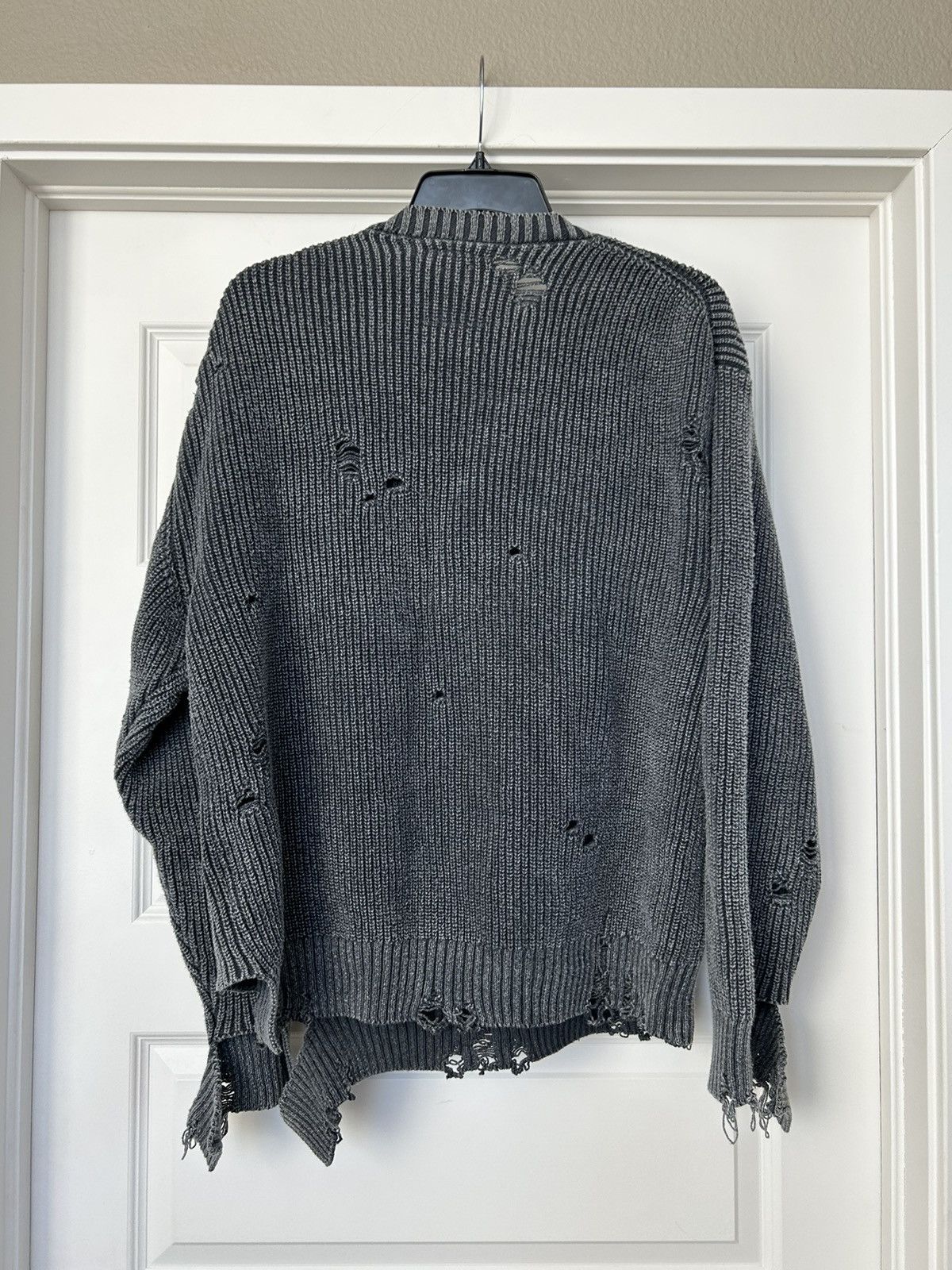 Maison MIHARA YASUHIRO Maison Mihara Yasuhiro grey distressed sweater Size US M / EU 48-50 / 2 - 2 Thumbnail