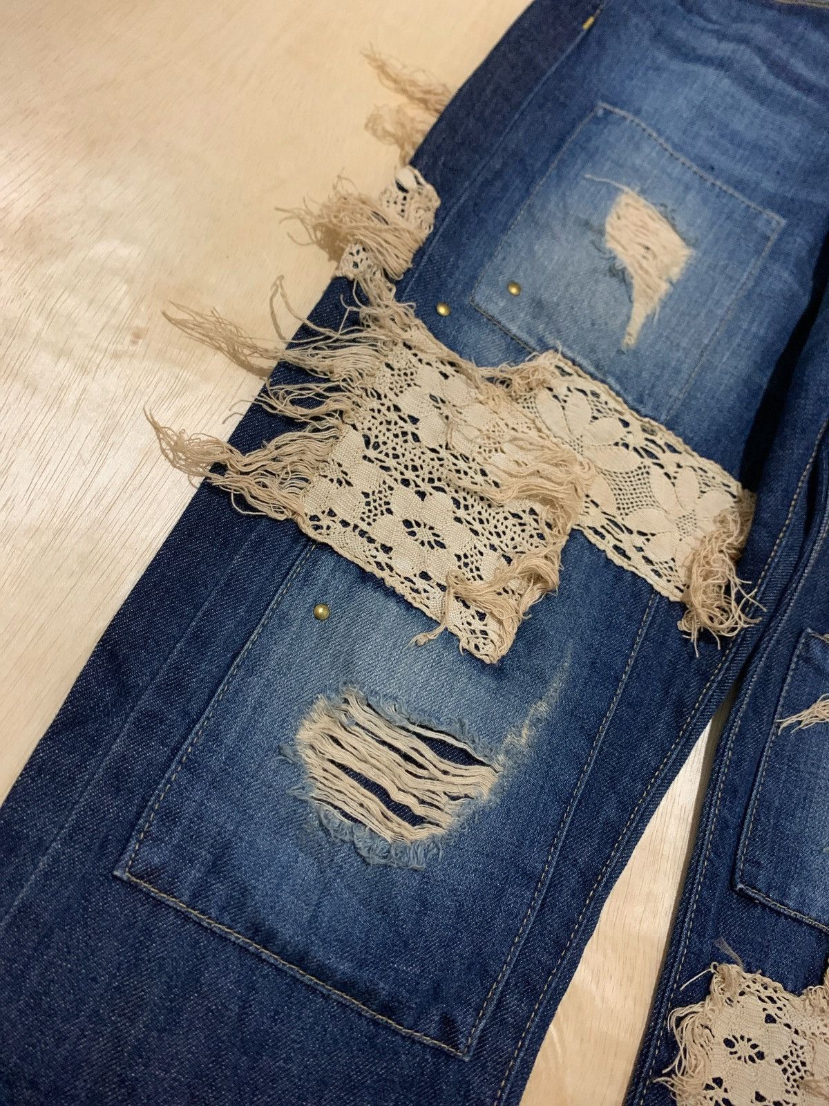 14th Addiction × If Six Was Nine × Japanese Brand Vintage Distressed Balcony and Bed Denim Jeans Size US 30 / EU 46 - 7 Thumbnail