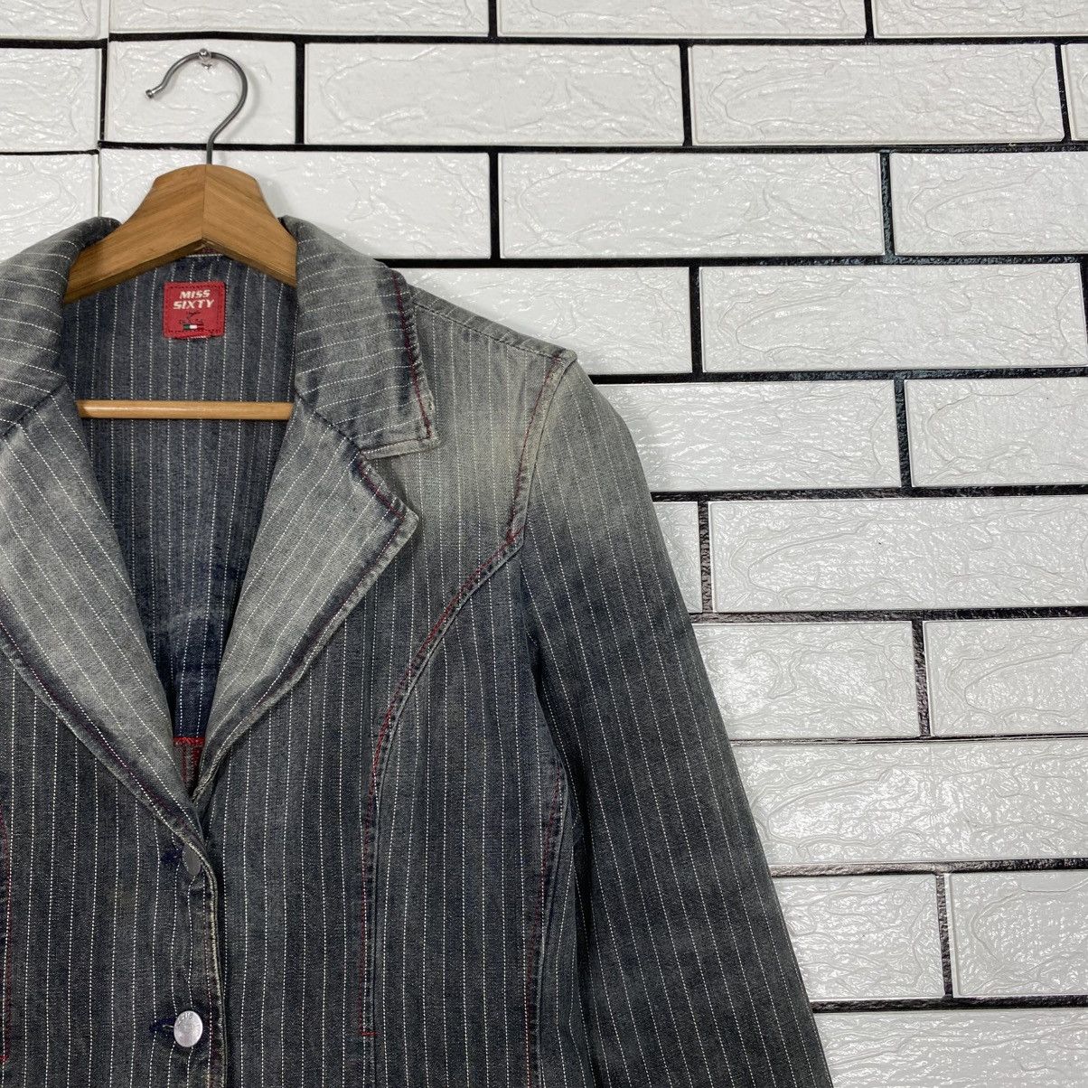 Japanese Brand 📌Hickory Chore Work Jacket Miss Sixty Issey Miyake Size M / US 6-8 / IT 42-44 - 7 Thumbnail