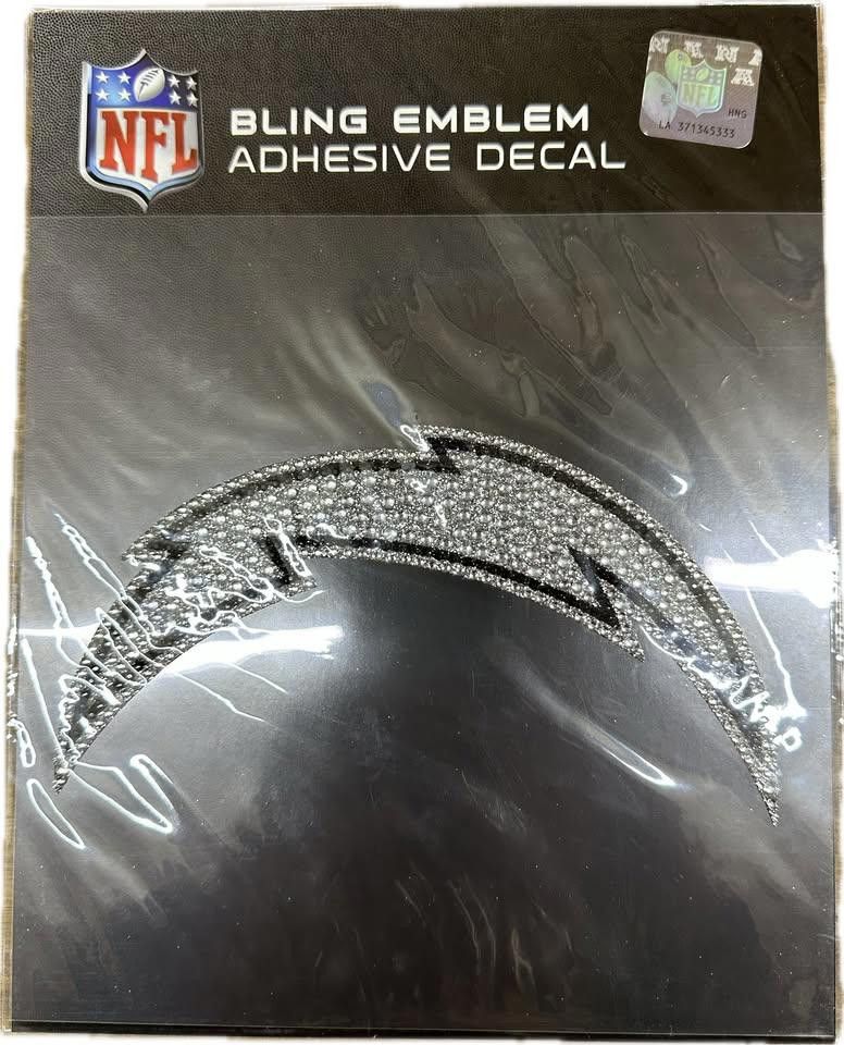 Designer Los Angeles Chargers Bling Emblem Decal Size ONE SIZE - 3 Thumbnail