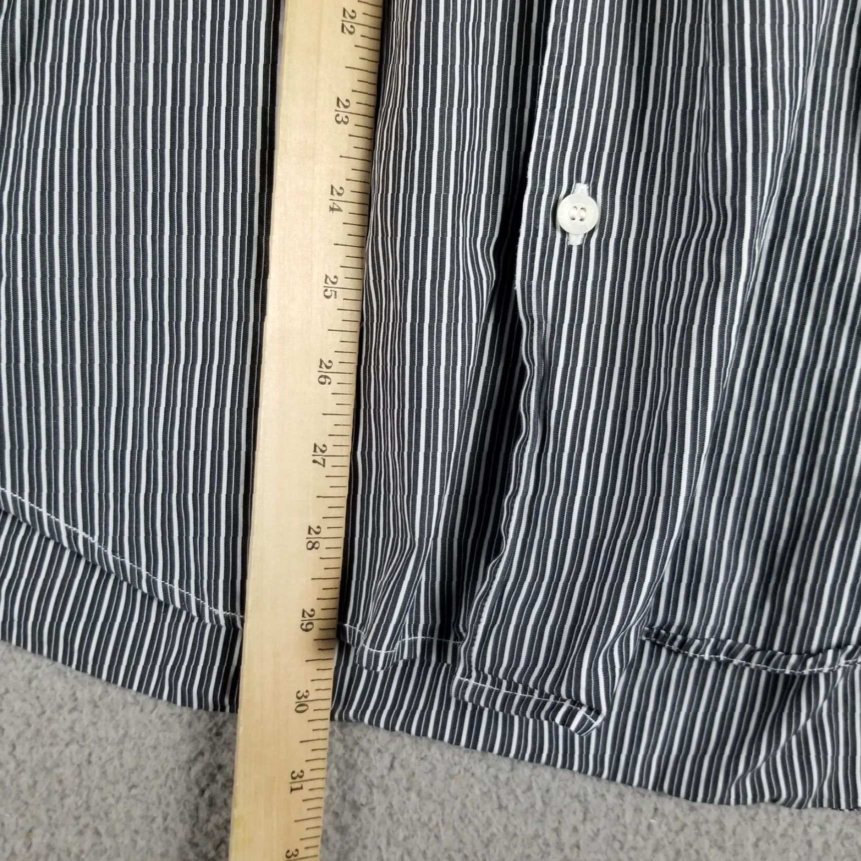 Brioni VINTAGE Brioni Dress Shirt Men Large Black White Striped Italy Neiman Marcus Luxury Business Size 42R - 3 Thumbnail