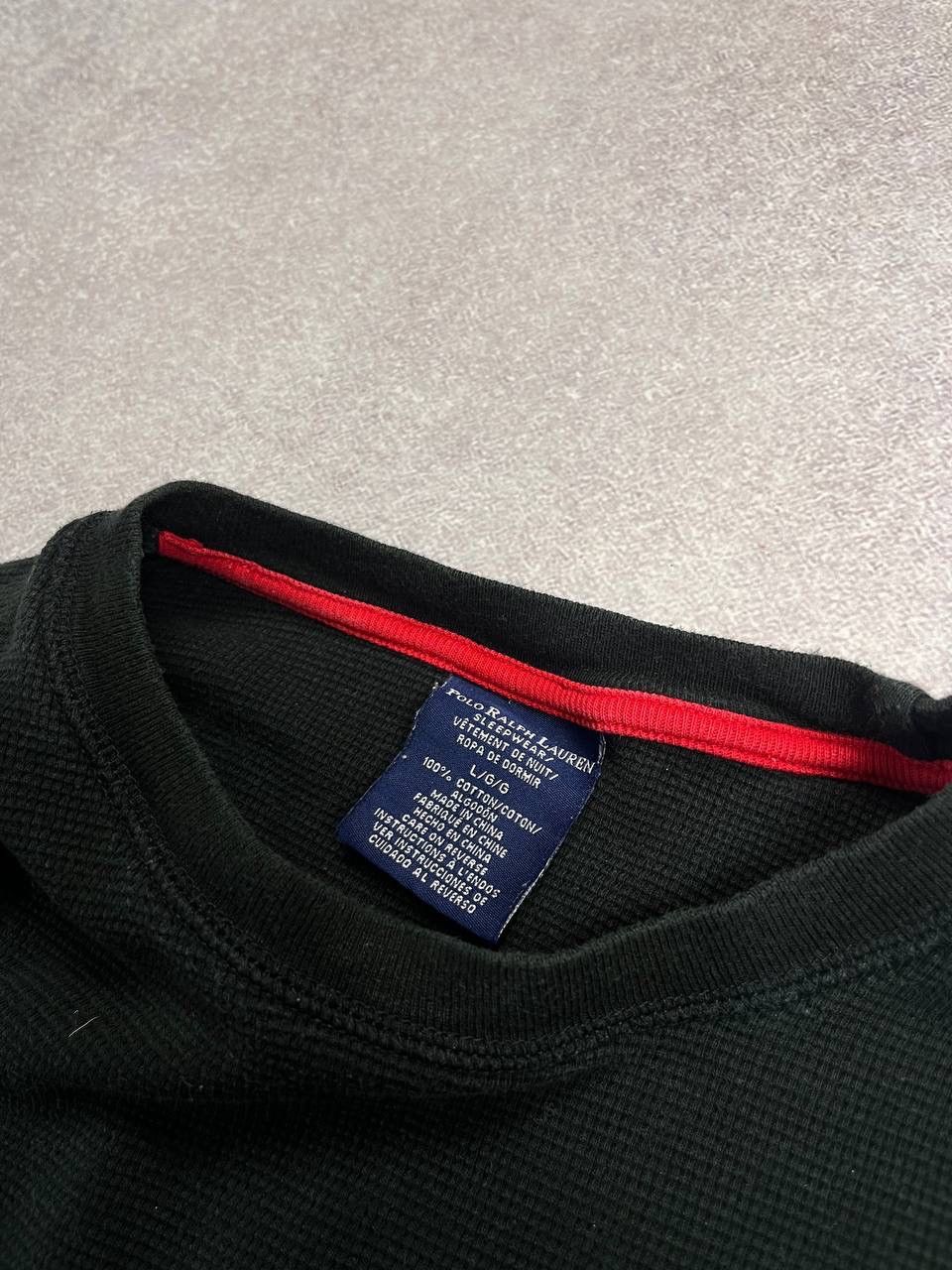 Polo Ralph Lauren × Vintage Vintage Polo Ralph Lauren Waffle Boxy Sweatshirt Y2K L Size US L / EU 52-54 / 3 - 3 Thumbnail