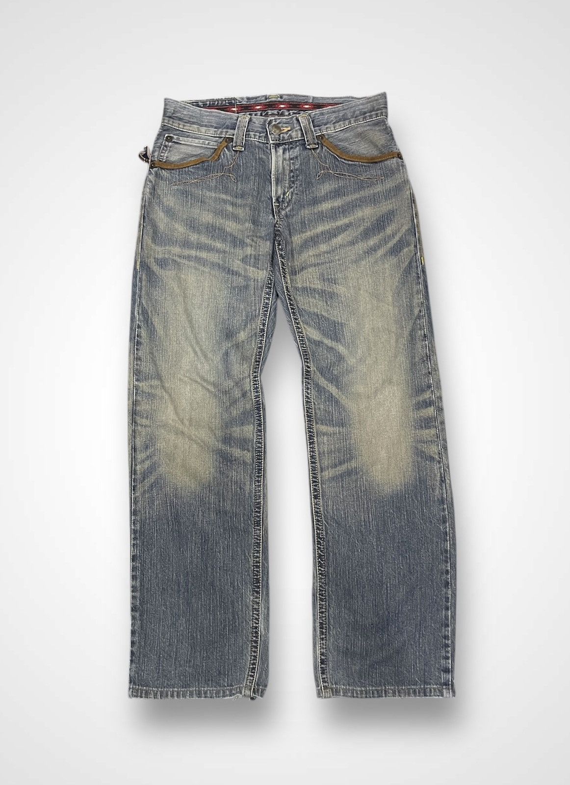 Edwin × Japanese Brand Distressed Edwin Exclusive Vintage Jeans (11) Size US 32 / EU 48 - 1 Thumbnail