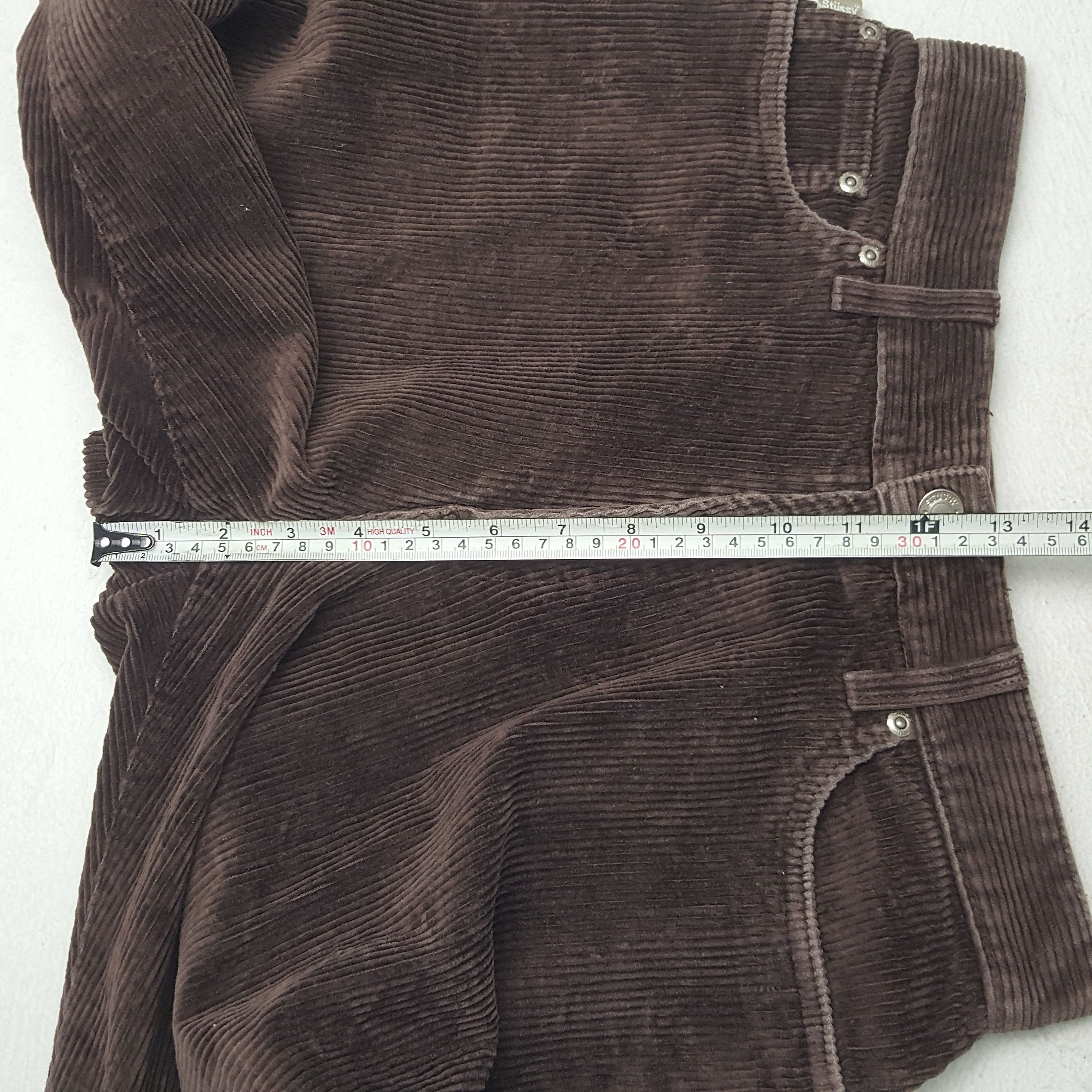 Stussy × Vintage Vintage Stussy USA Custom Big Logo Corduroy Pants Size US 27 - 8 Thumbnail