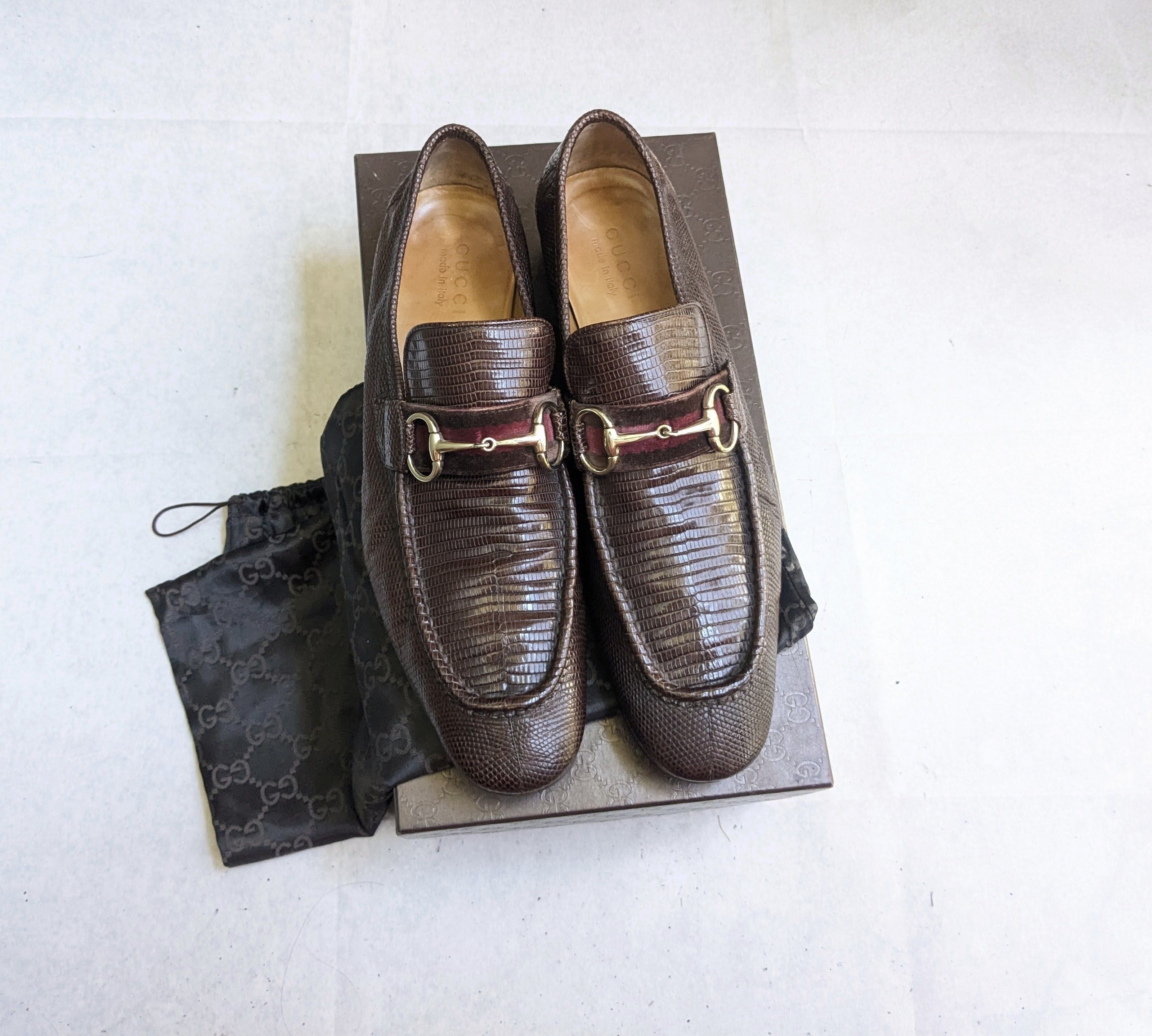 Gucci Gucci Horsebit Loafers Brown Lizard Leather 11.5 Slip On Size US 11.5 / EU 44-45 - 1 Thumbnail