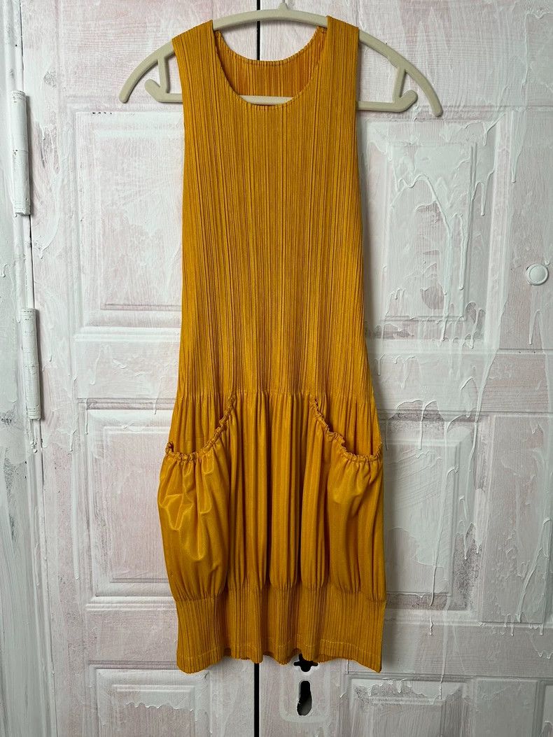 Issey Miyake Issey Miyake size:3 Yellow summer short skirt dress Size XS / US 0-2 / IT 36-38 - 1 Thumbnail