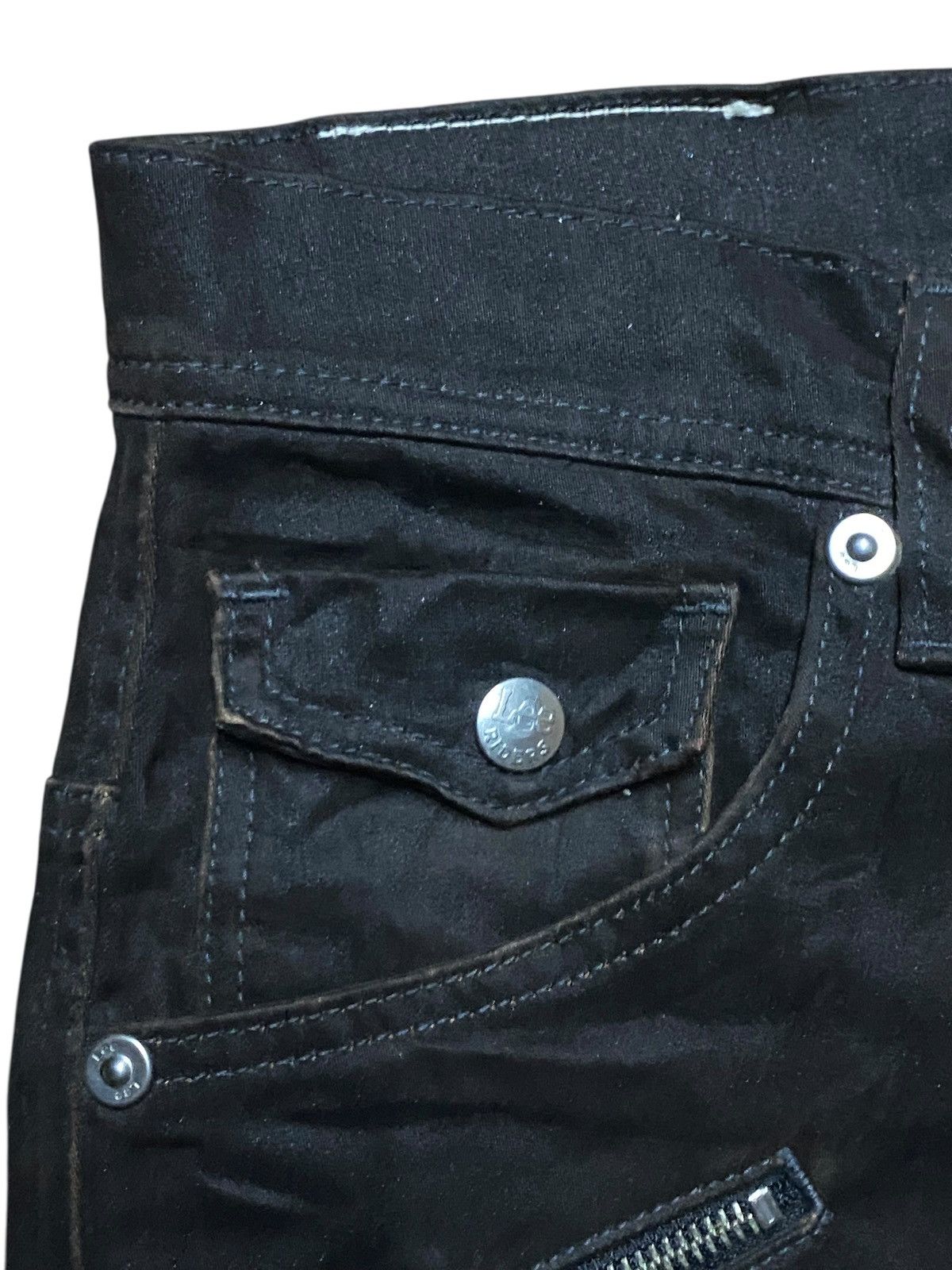 Lee × Number (N)ine Lee Riders Zipper Buckle Back Double Knee Skinny Jeans Size US 30 / EU 46 - 9 Thumbnail