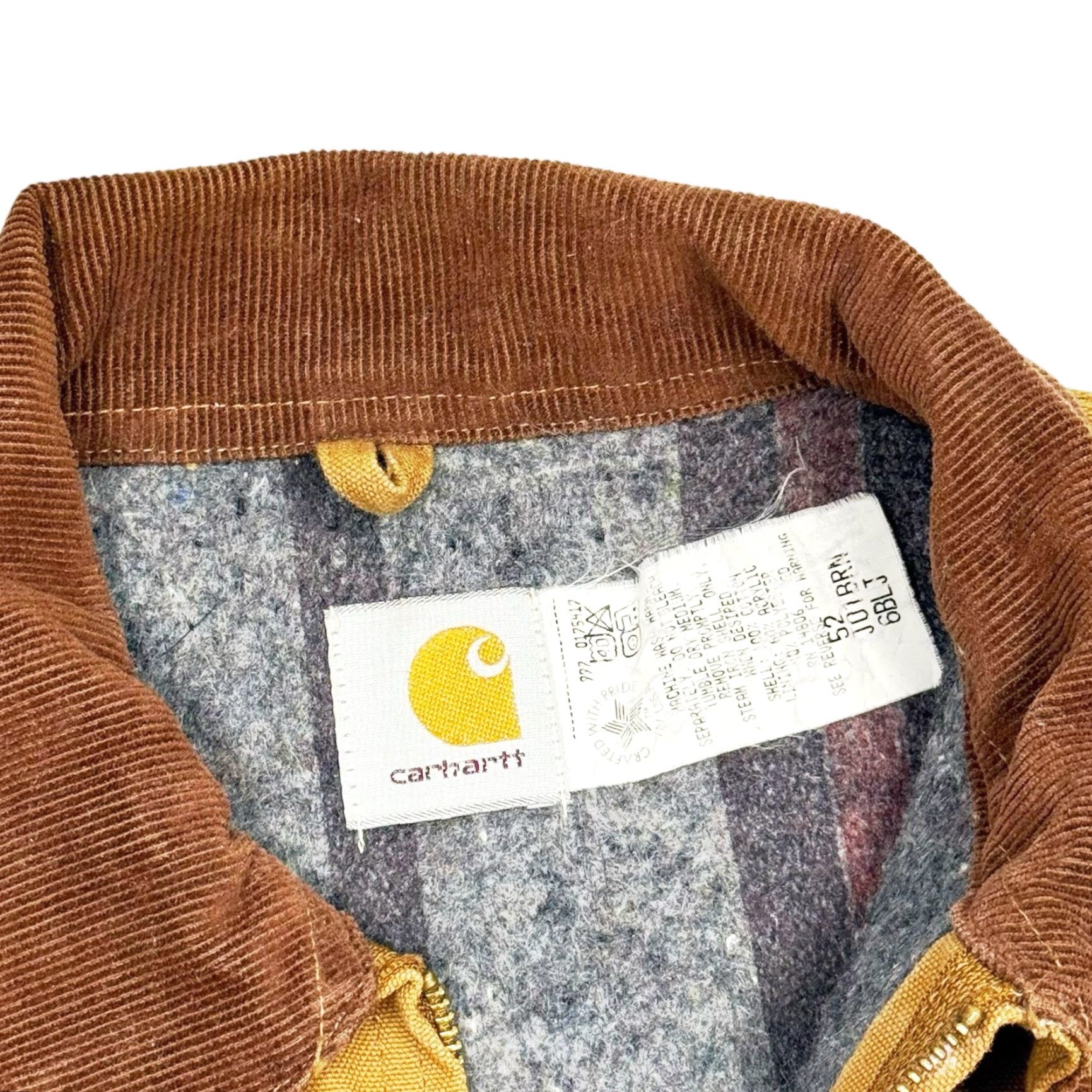 Carhartt VINTAGE Carhartt Detroit J01 Jacket Mid-Length Work Jacket Brown Blanket Lined Size 52 USA Mens Jacket Size US L / EU 52-54 / 3 - 7 Thumbnail