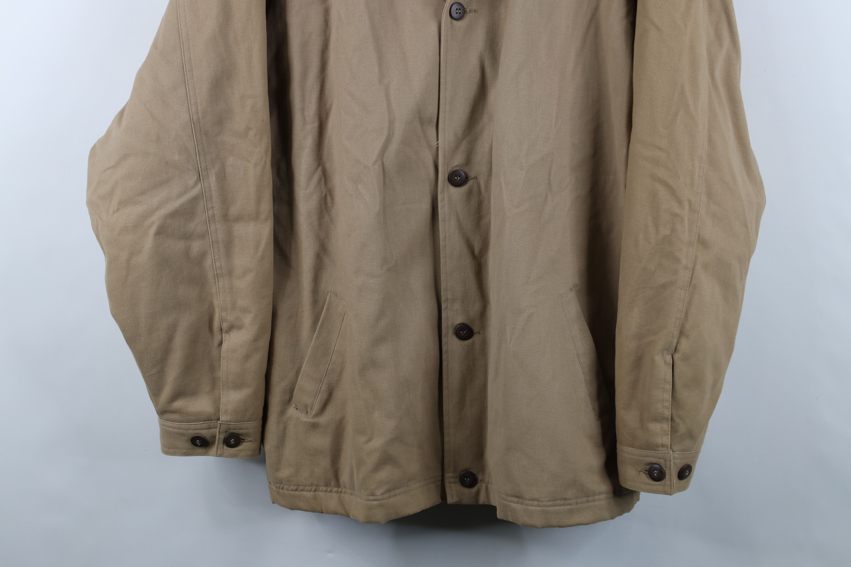 Vintage Vintage 90s Y2K Streetwear Suede Leather Collar Chore Jacket Size US L / EU 52-54 / 3 - 3 Thumbnail