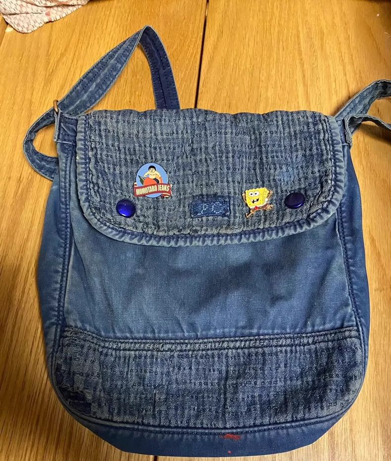 Porter Classic Sashiko Denim Messenger Bag in Blue, Men's