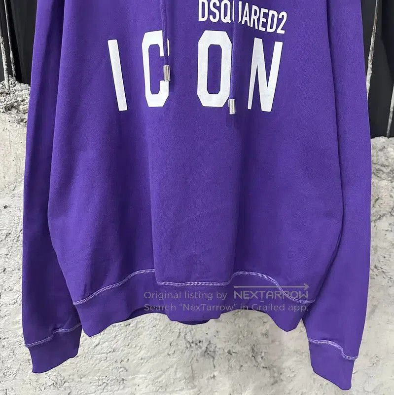 Dsquared2 DSQUARED2 Purple Cotton Long Sleeve Hoodie . Size XL / US 12-14 / IT 48-50 - 4 Thumbnail