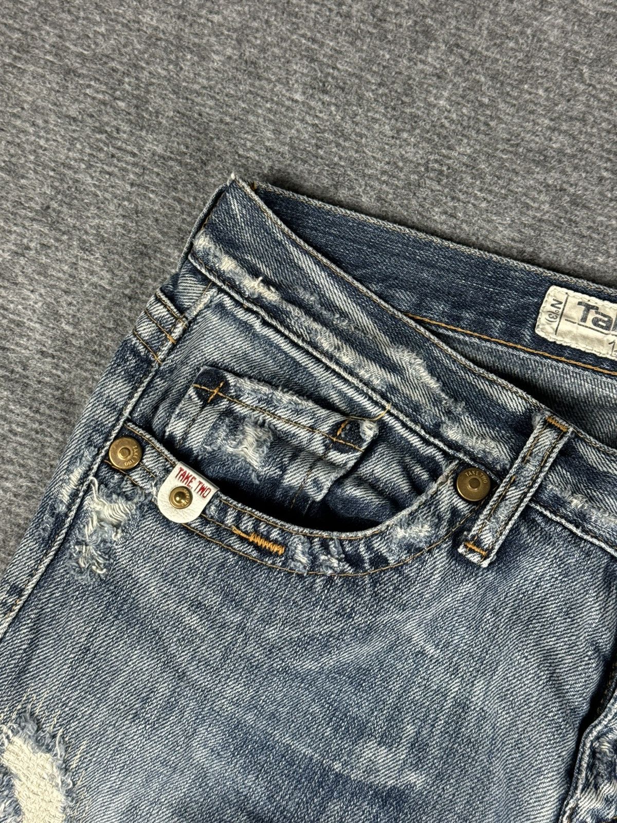 Other Distressed denim straight fit denim pants W28 L34 Size US 28 / EU 44 - 5 Thumbnail