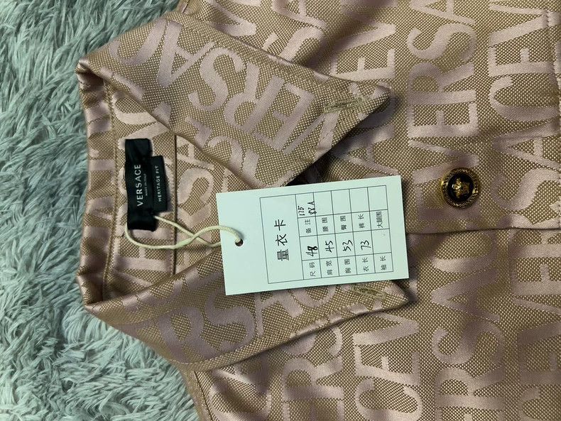 Versace Versace Letter print full print square neck button-down lo Size US M / EU 48-50 / 2 - 3 Thumbnail