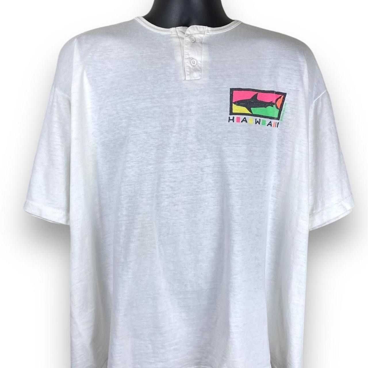 Vintage Vintage 90s Crazy Shirt Hawaii Neon Destination Tshirt Size US XL / EU 56 / 4 - 2 Thumbnail