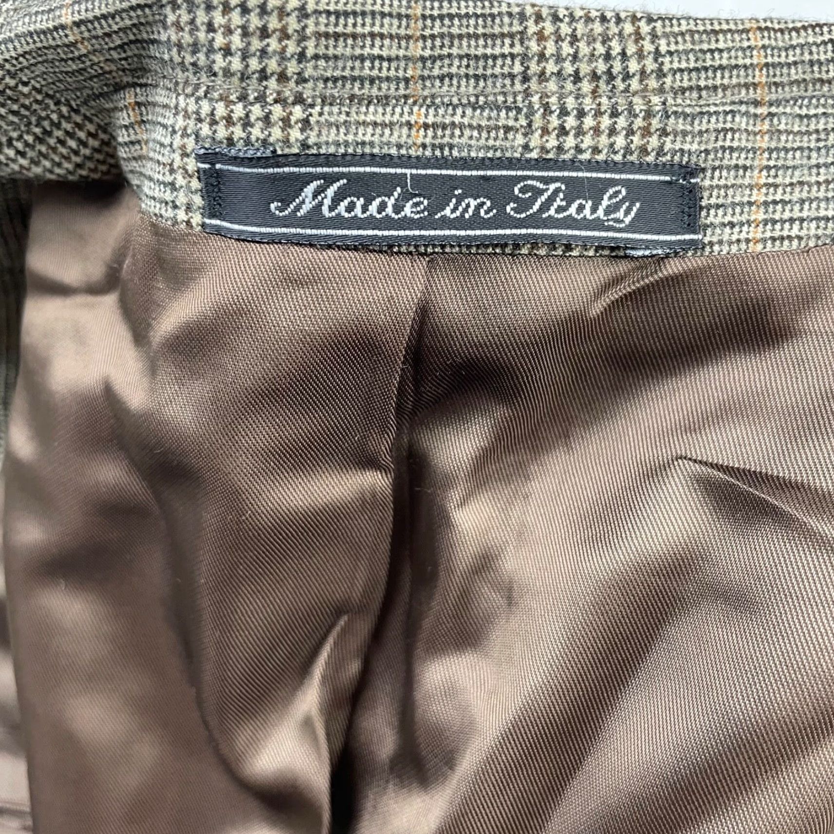 Cantarelli Cantarelli Blazer Men’s Flannel Wool Beige Glen Plaid 42R US | 52 EU Jacket Single-Breasted 3-Button Notch Luxury Italy Mens Size 42R - 6 Thumbnail