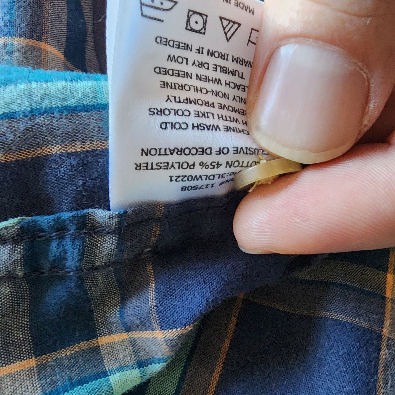 Levi's Levi's XL Men's Plaid Button-Up Blue Black Western Size US XL / EU 56 / 4 - 7 Thumbnail
