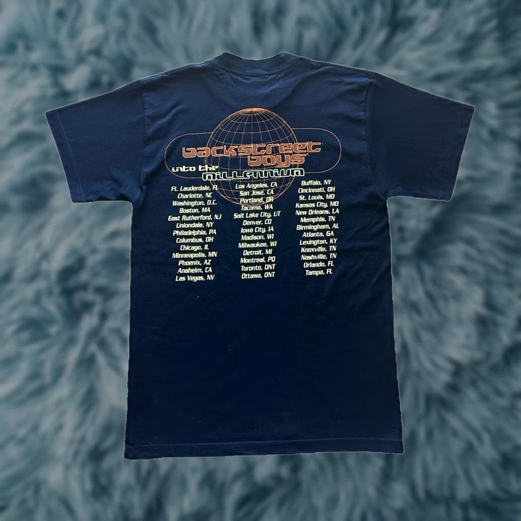 Vintage VINTAGE 90s Backstreet Boys Millennium Promo Shirt M Black Short Sleeve Crew Neck Graphic Print Winterland Men Size US M / EU 48-50 / 2 - 1 Thumbnail