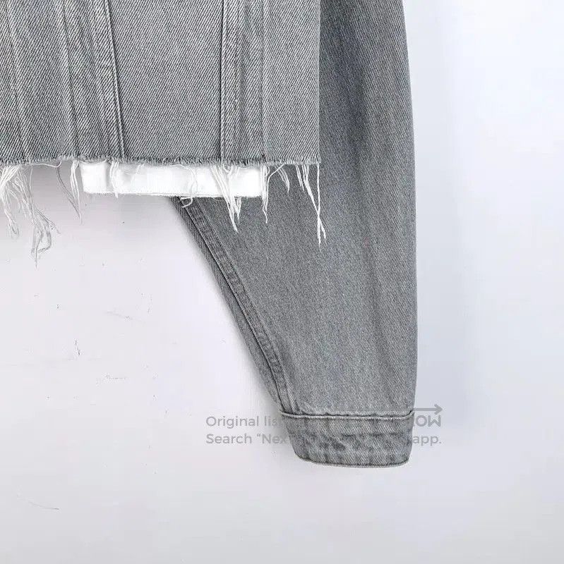 Miu Miu Miu Miu Gray Cropped Cotton Jacket for Women . Size XS / US 0-2 / IT 36-38 - 4 Thumbnail