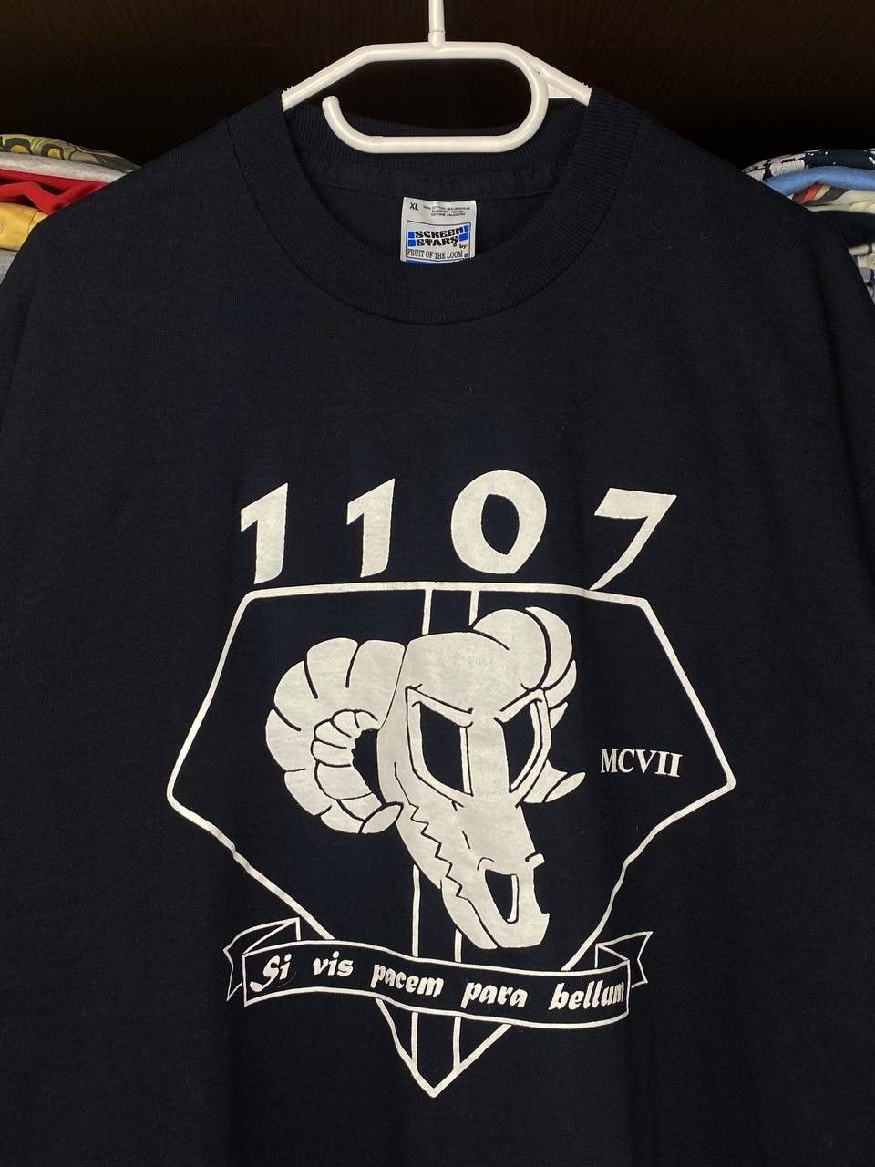 Vintage Vintage Si Vis Pacem Para Bellum 90s Military Graphic Tee Size US XL / EU 56 / 4 - 4 Thumbnail