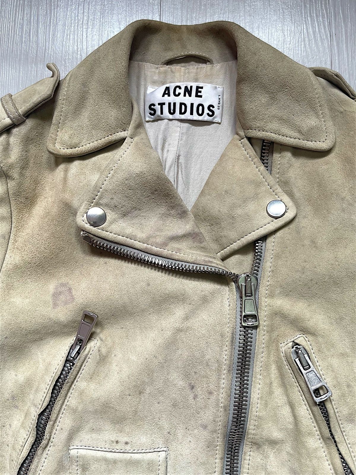 Acne Studios ACNE STUDIOS Suede Biker Jacket Size S / US 4 / IT 40 - 6 Thumbnail