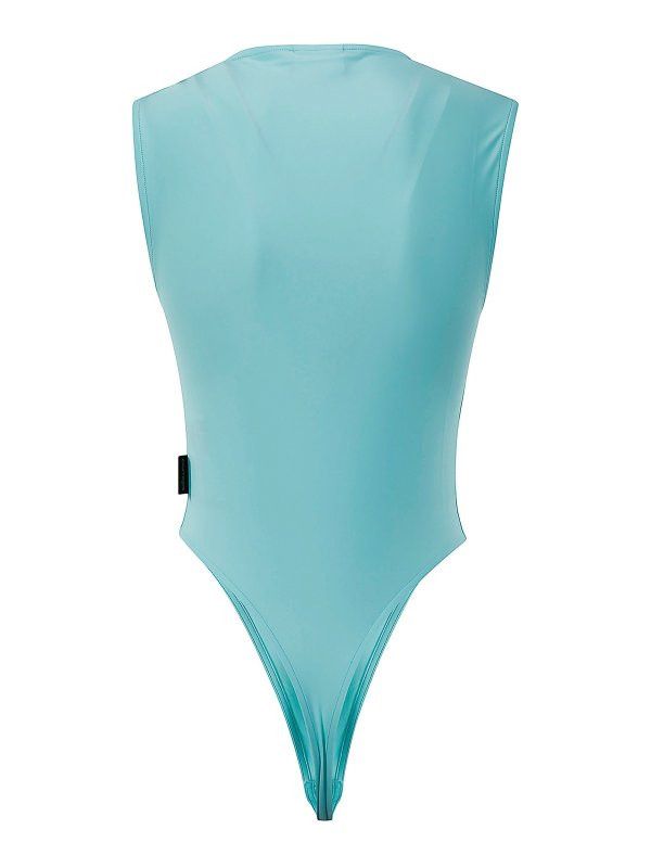 Courreges o1mle0824 Tech Twist Bodysuit in Turquoise Size XL / US 12-14 / IT 48-50 - 2 Thumbnail