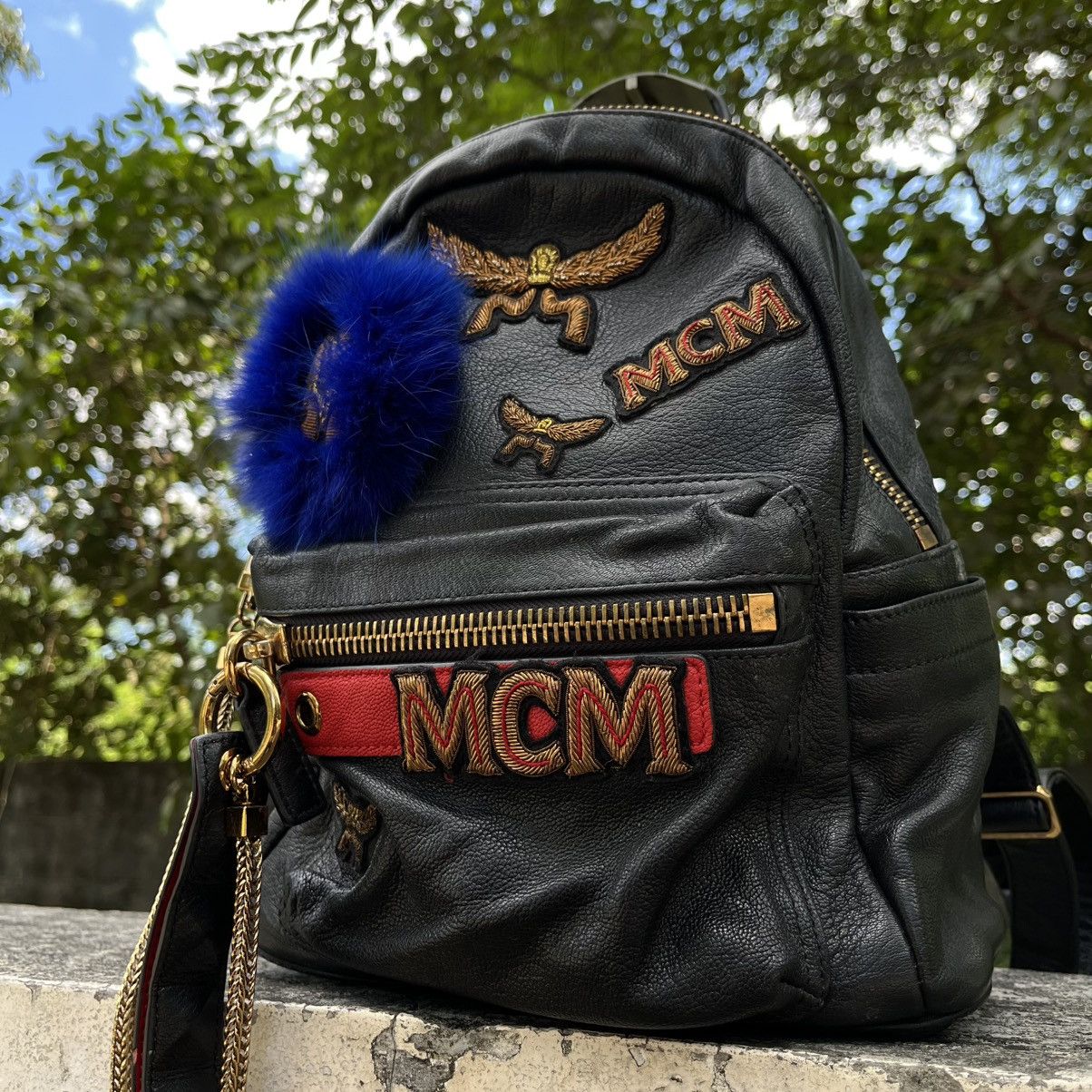 MCM MCM Stark Backpack Insignia Lambskin Leather Size ONE SIZE - 4 Thumbnail