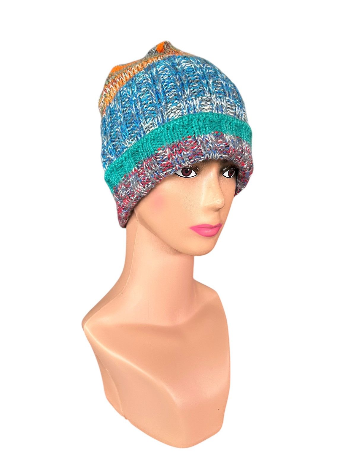Japanese Brand × Kapital × Vintage Crochet Knitted Handmade Beanie Hats Size ONE SIZE - 4 Thumbnail