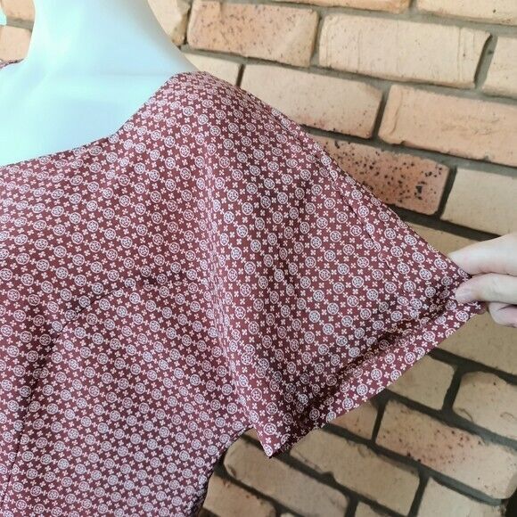 Other Vintage 80s Dress A Line Midi Drop Waist Prairie Cottage Size L / US 10 / IT 46 - 6 Thumbnail