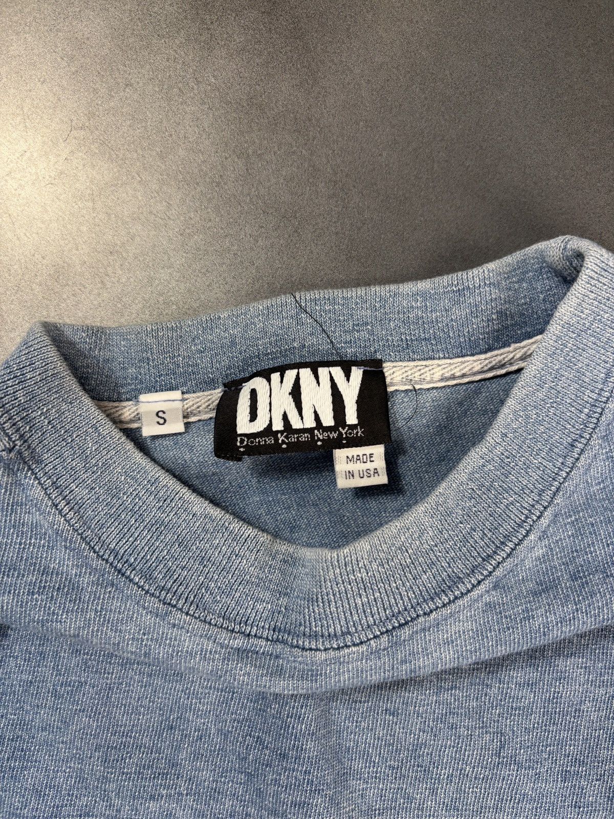 DKNY 1990s Vintage DKNY Tee Heather Crop Boxy Made in USA Donna K Size US S / EU 44-46 / 1 - 3 Thumbnail