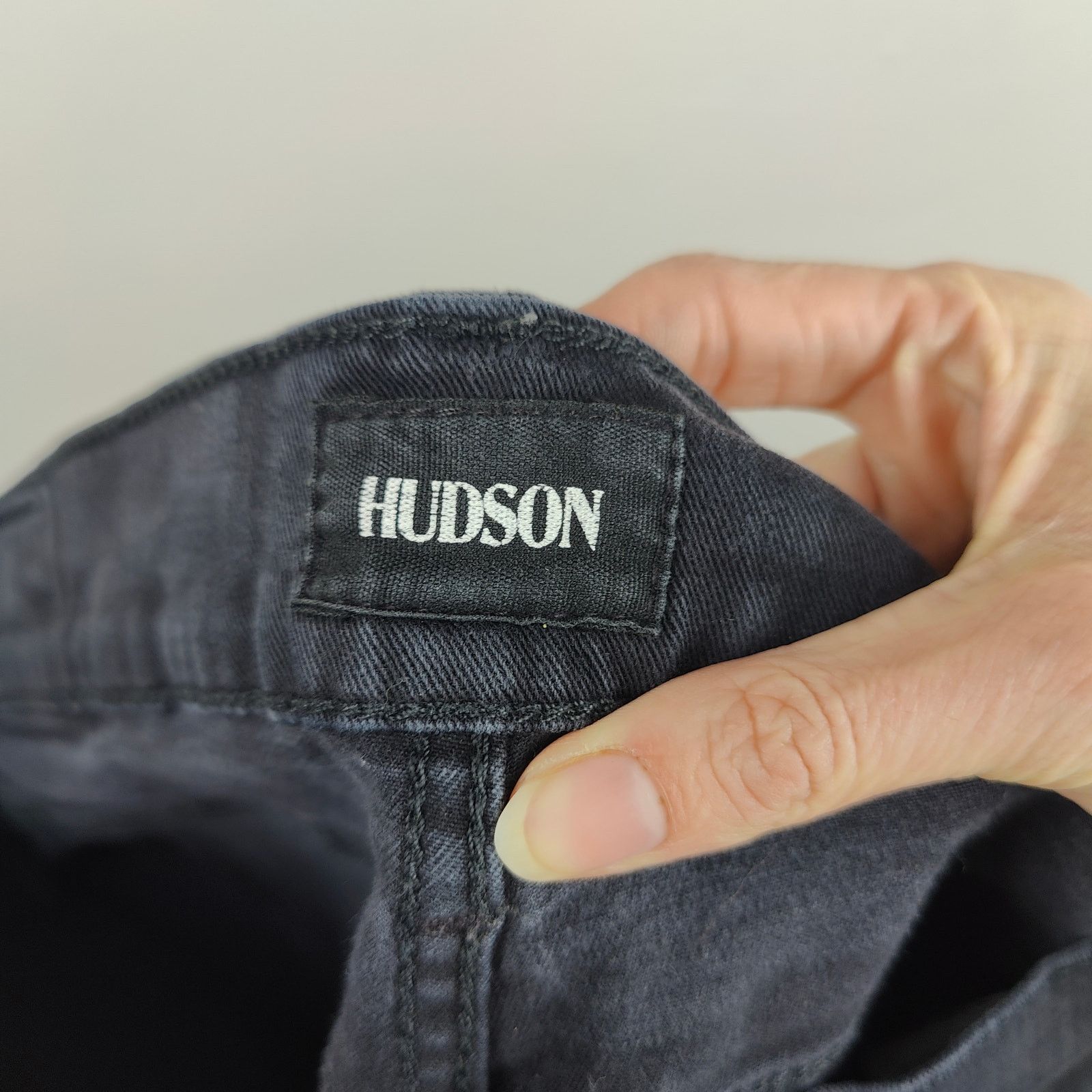 Hudson Hudson Byron Straight Jeans Mens 32 Black Wash Stretch Size US 32 / EU 48 - 7 Thumbnail