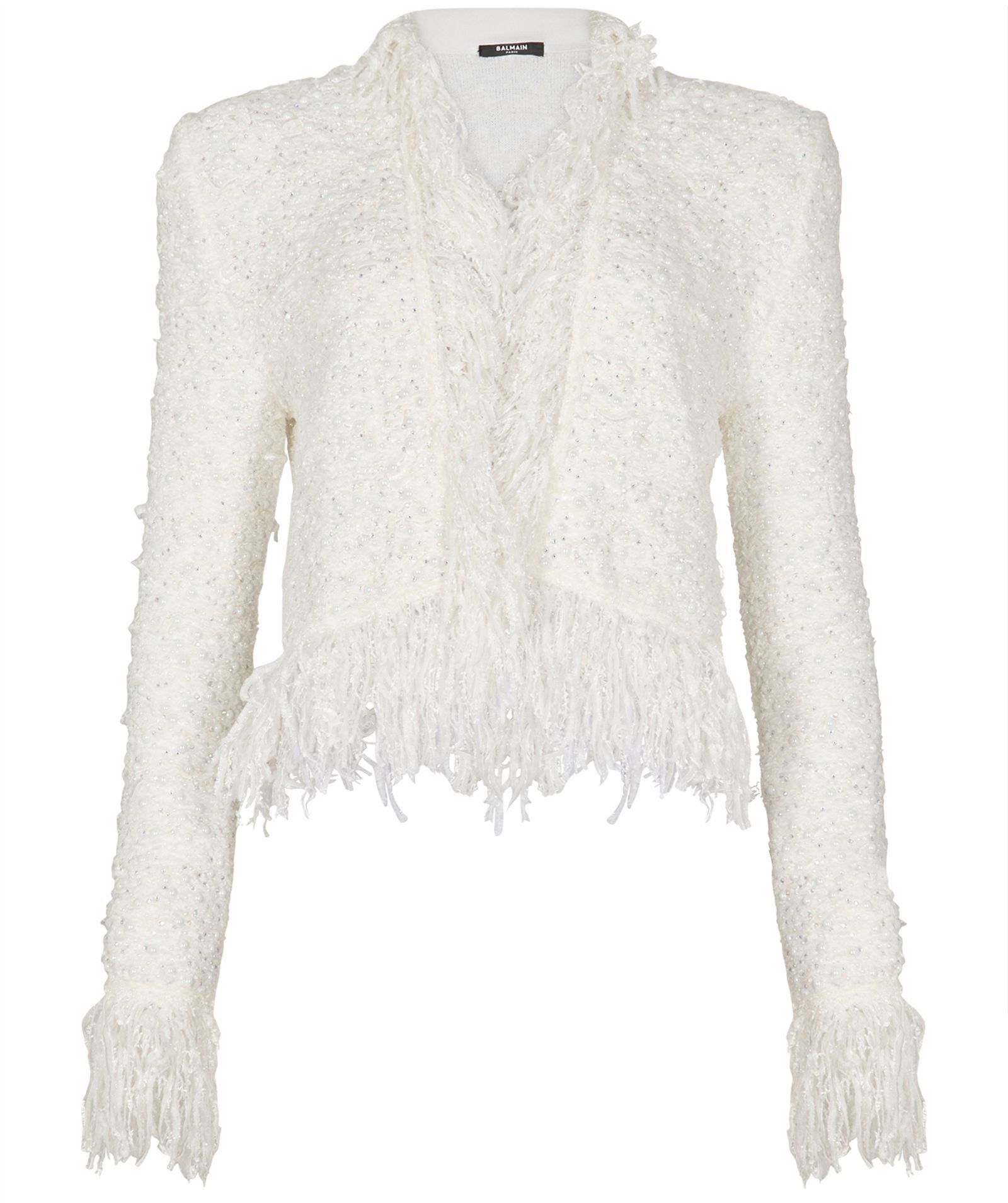 Balmain o1y0625 Cardigan in White Size XS / US 0-2 / IT 36-38 - 1 Thumbnail