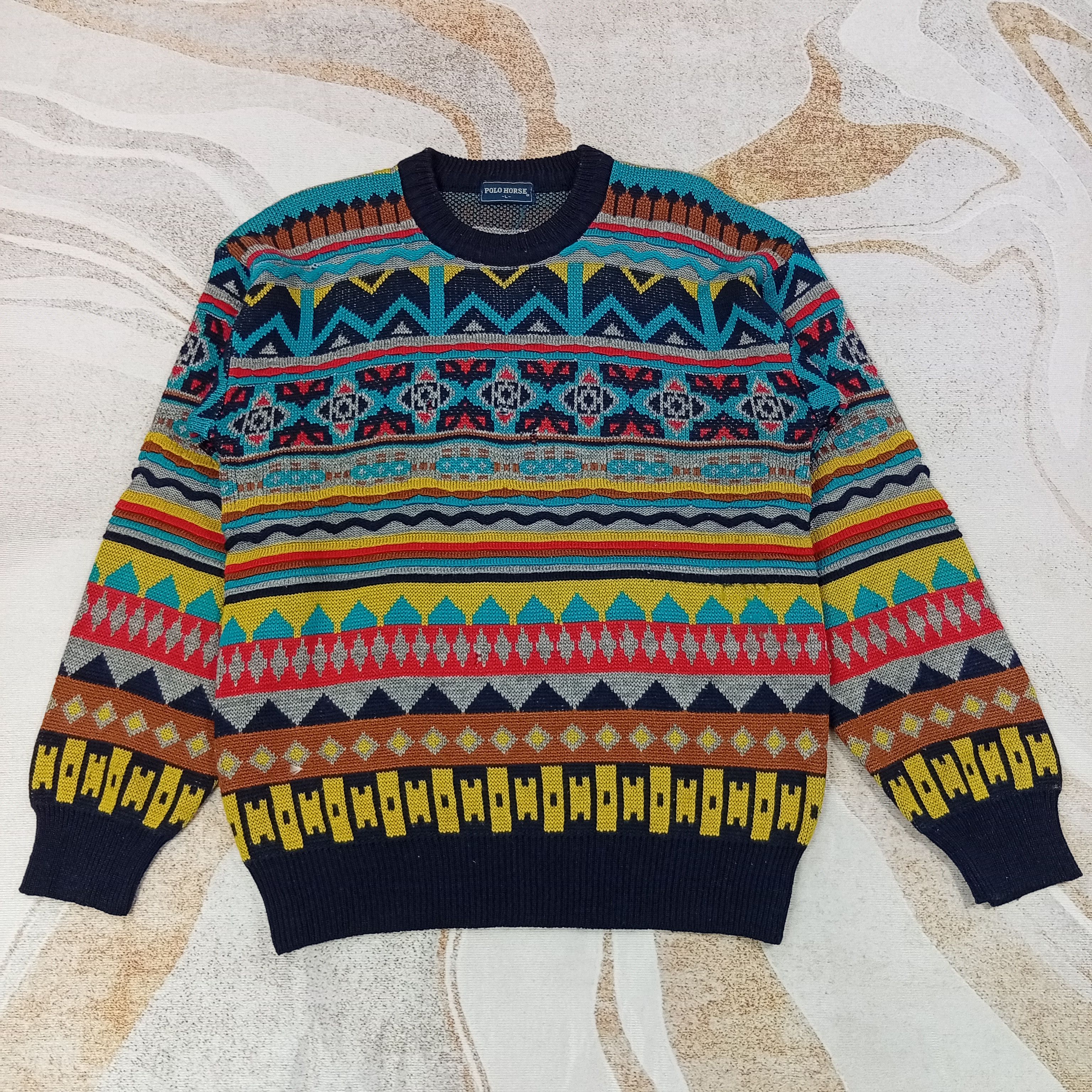 Vintage Polo Horse Knitwear Sweatshirt c220n20 Size US M / EU 48-50 / 2 - 1 Thumbnail