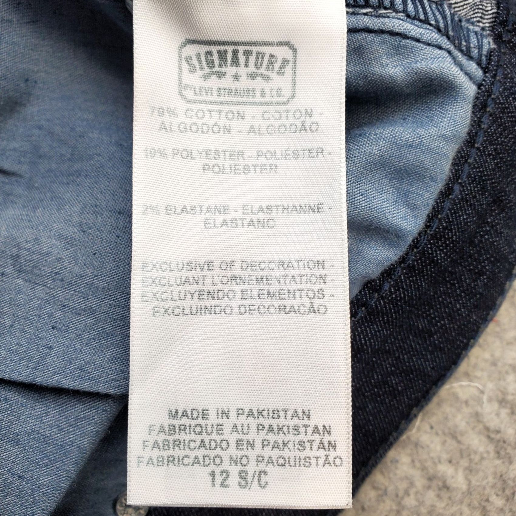 Levi's Levi's Signature Curvy Jeans Womens 12 Blue Denim Skinny Leg Jeans Size 34" / US 12 / IT 48 - 7 Thumbnail