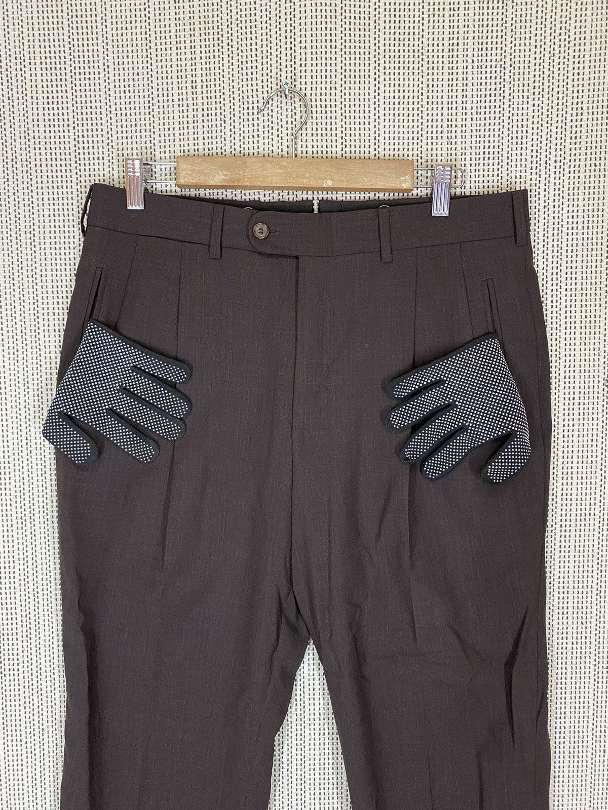 Ermenegildo Zegna × Japanese Brand ‼️ERMENEGILDO ZEGNA CASUAL PANTS WOOL MATERIAL SIZE 34‼️ Size US 34 / EU 50 - 2 Thumbnail